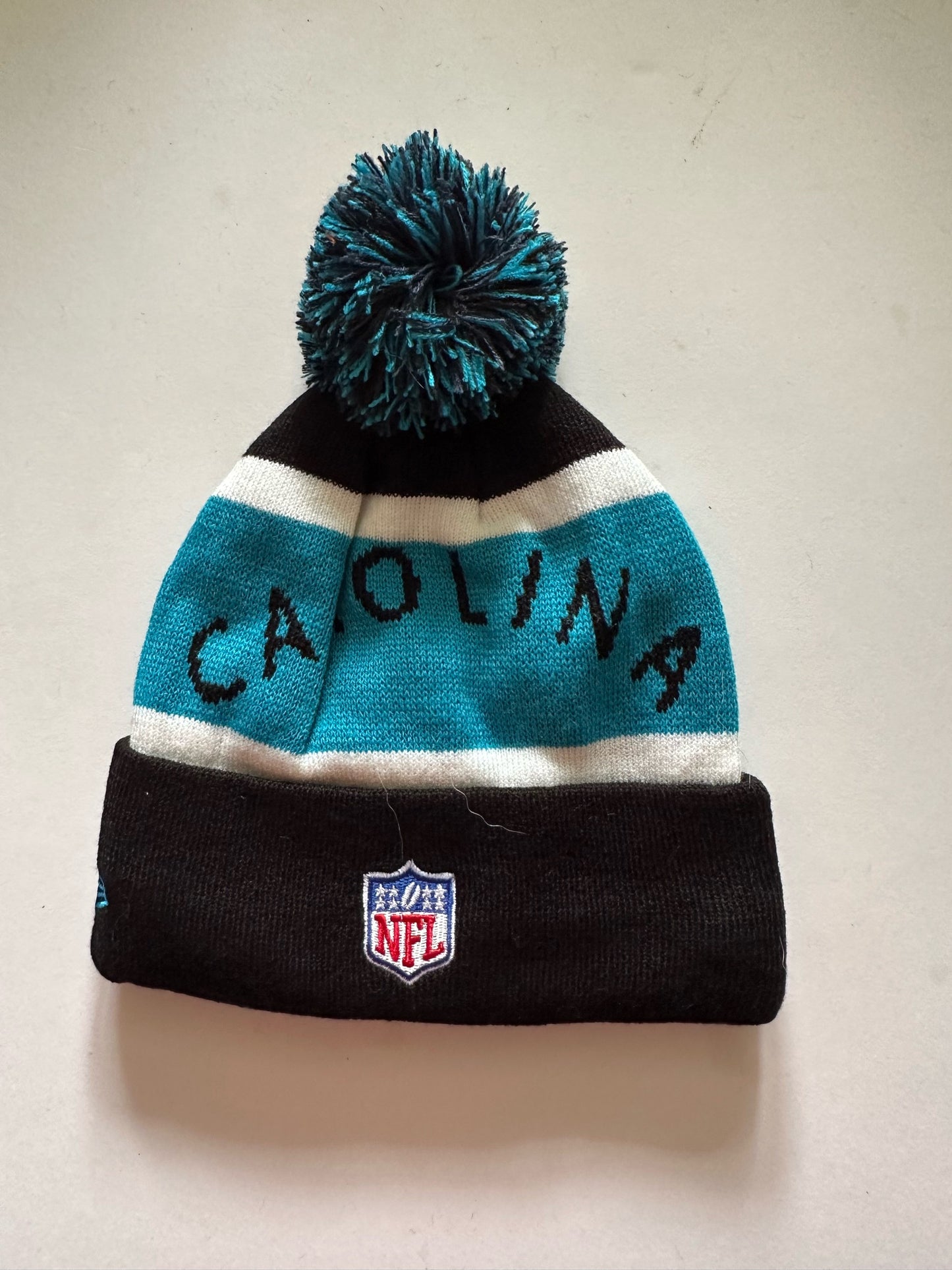 Carolina Panthers NFL Bobble Beanie Multi Colour With Tags on