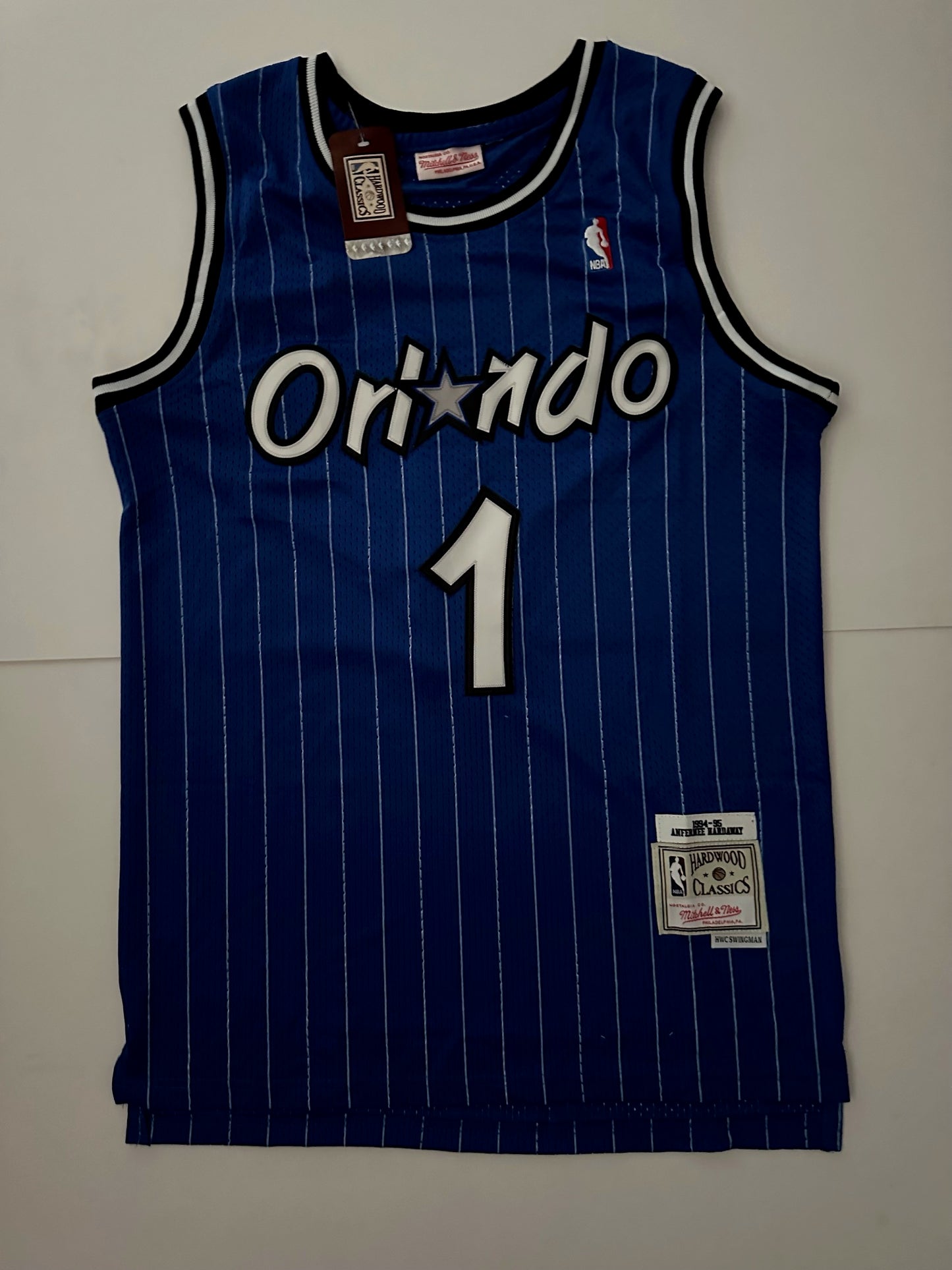 Orlando Magic NBA Hardwood Classics Basketball Vest Large Hardaway 1 Blue