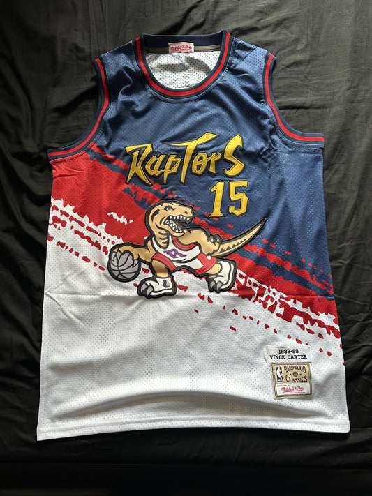 Retro Hardwood Classics Toronto Raptors Carter Basketball Vest Large