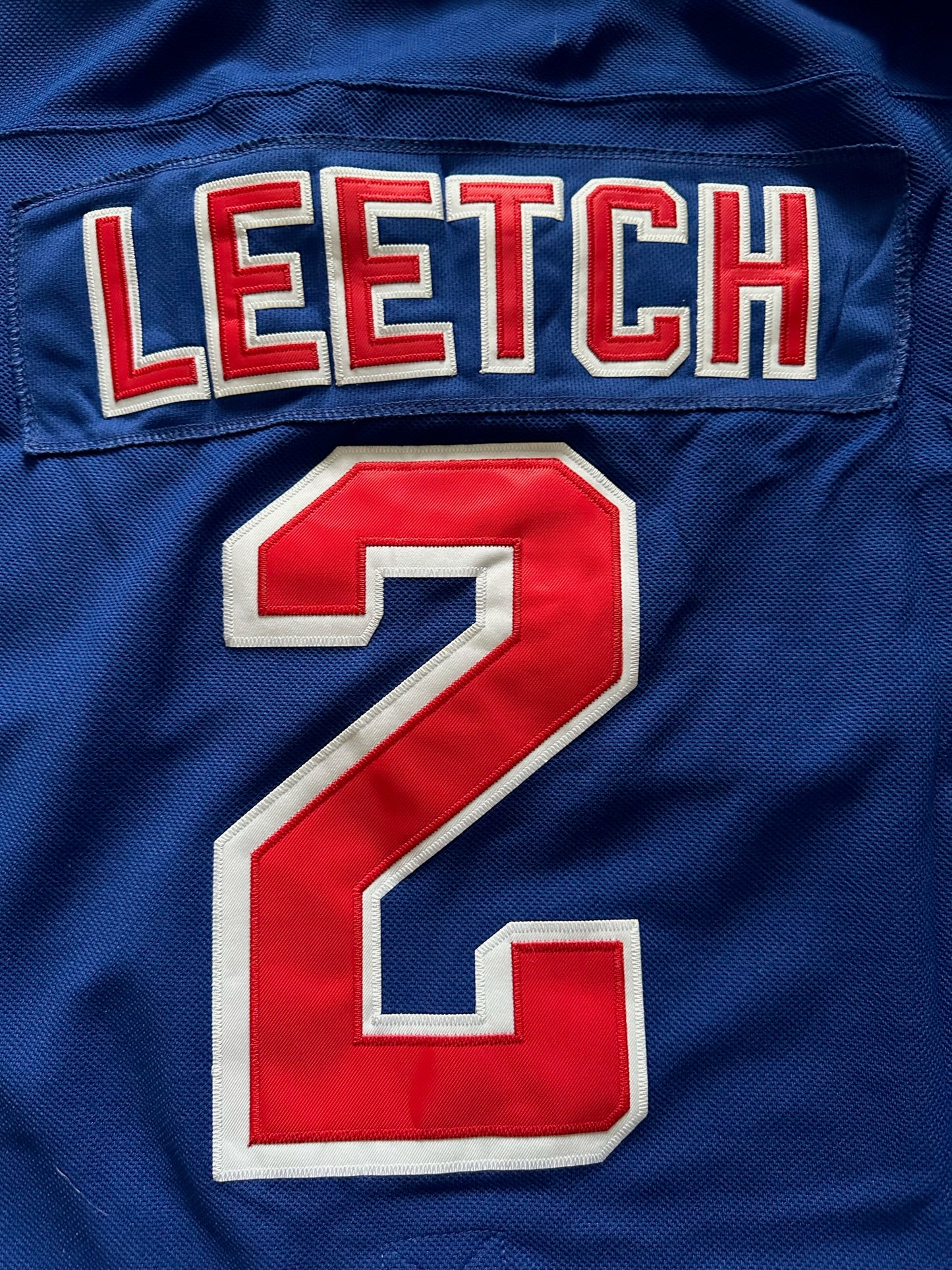 CCM New York Rangers Leetch Hockey Shirt Blue Large