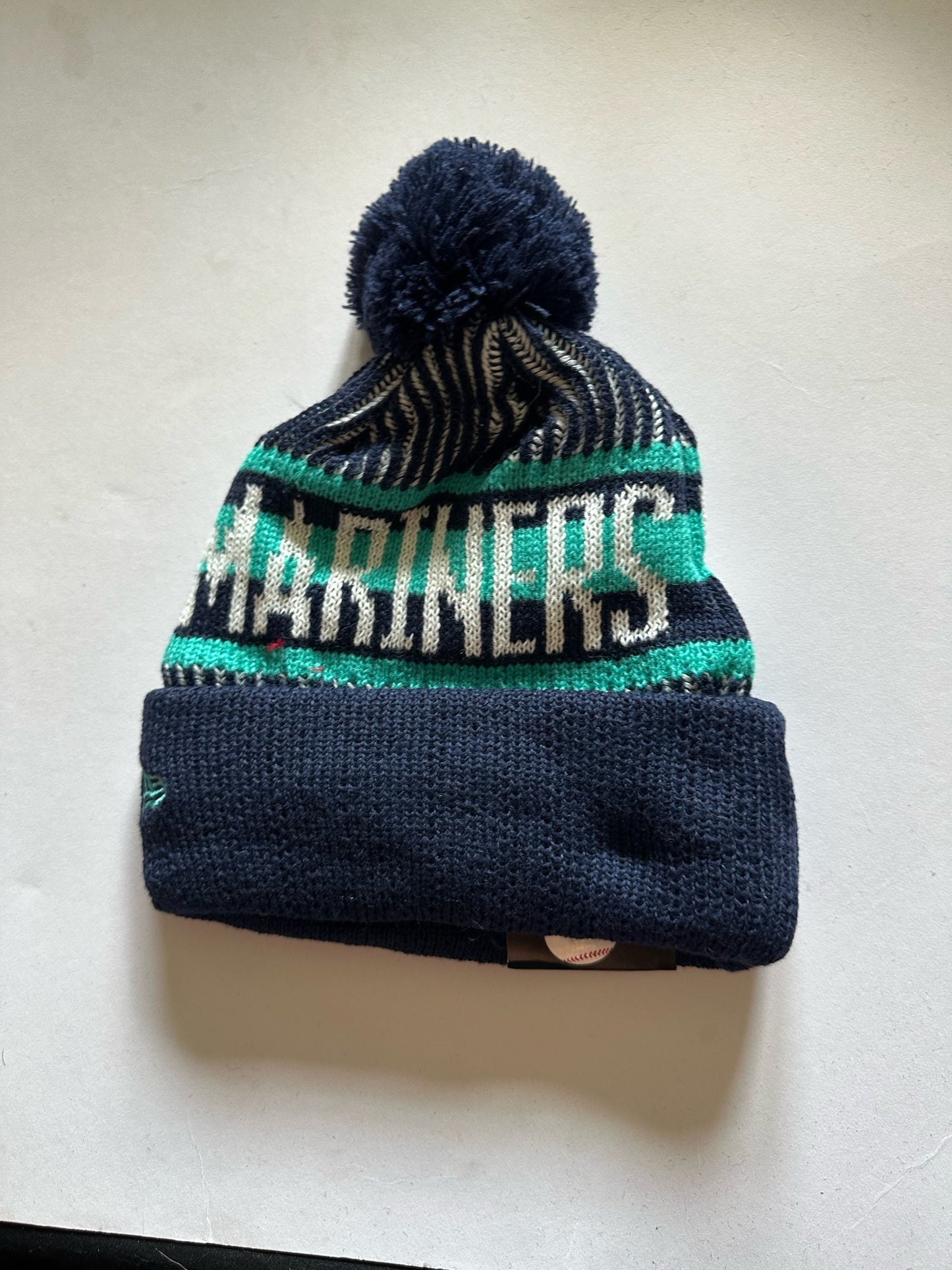 Seattle Mariners MLB Bobble Beanie Multi Colour With Tags on