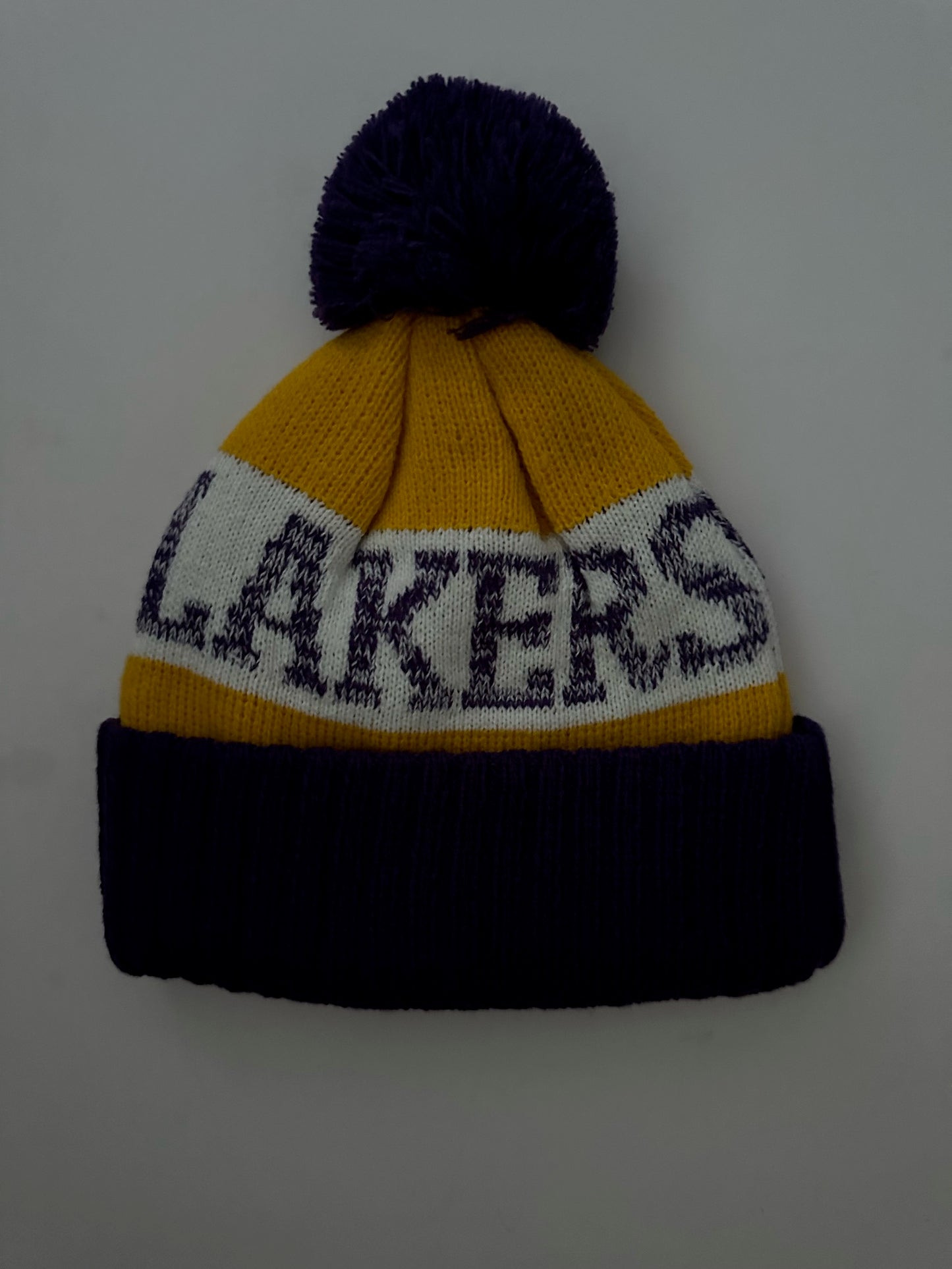 Los Angeles LA Lakers NBA Bobble Beanie Multi Colour With Tags on