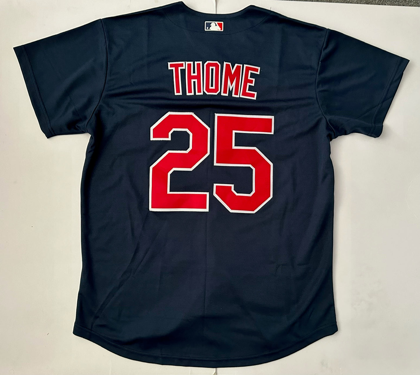 Cleveland Guardians MLB Baseball Shirt Large Thome 25 Blue