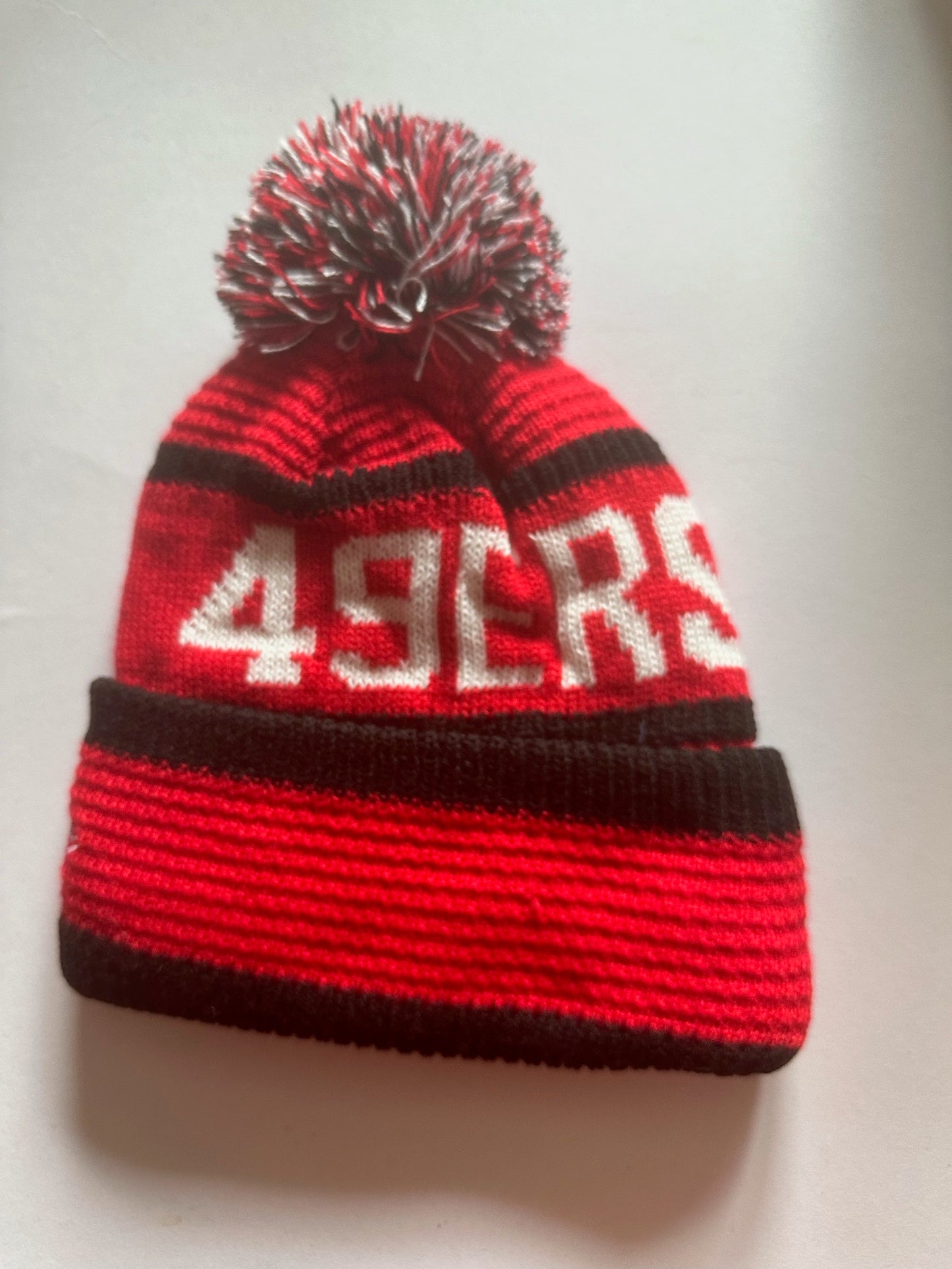 San Francisco 49ers NFL Bobble Beanie Multi Colour With Tags on