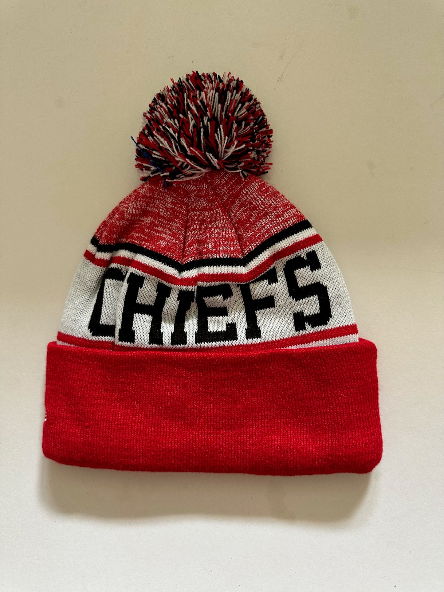 Kansas City Chiefs NFL Bobble Beanie Multi Colour With Tags on