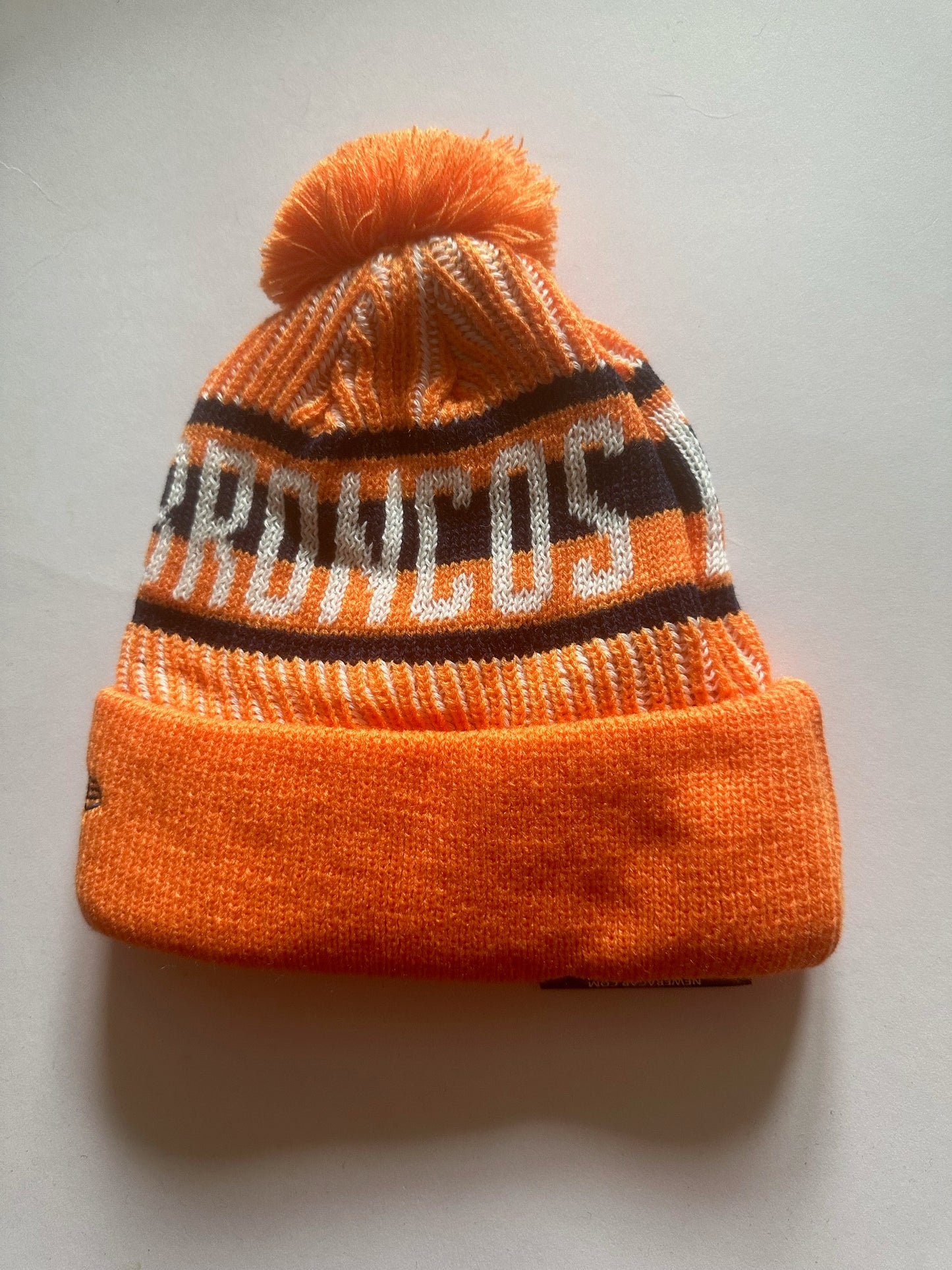 Denver Broncos NFL Bobble Beanie Multi Colour With Tags on