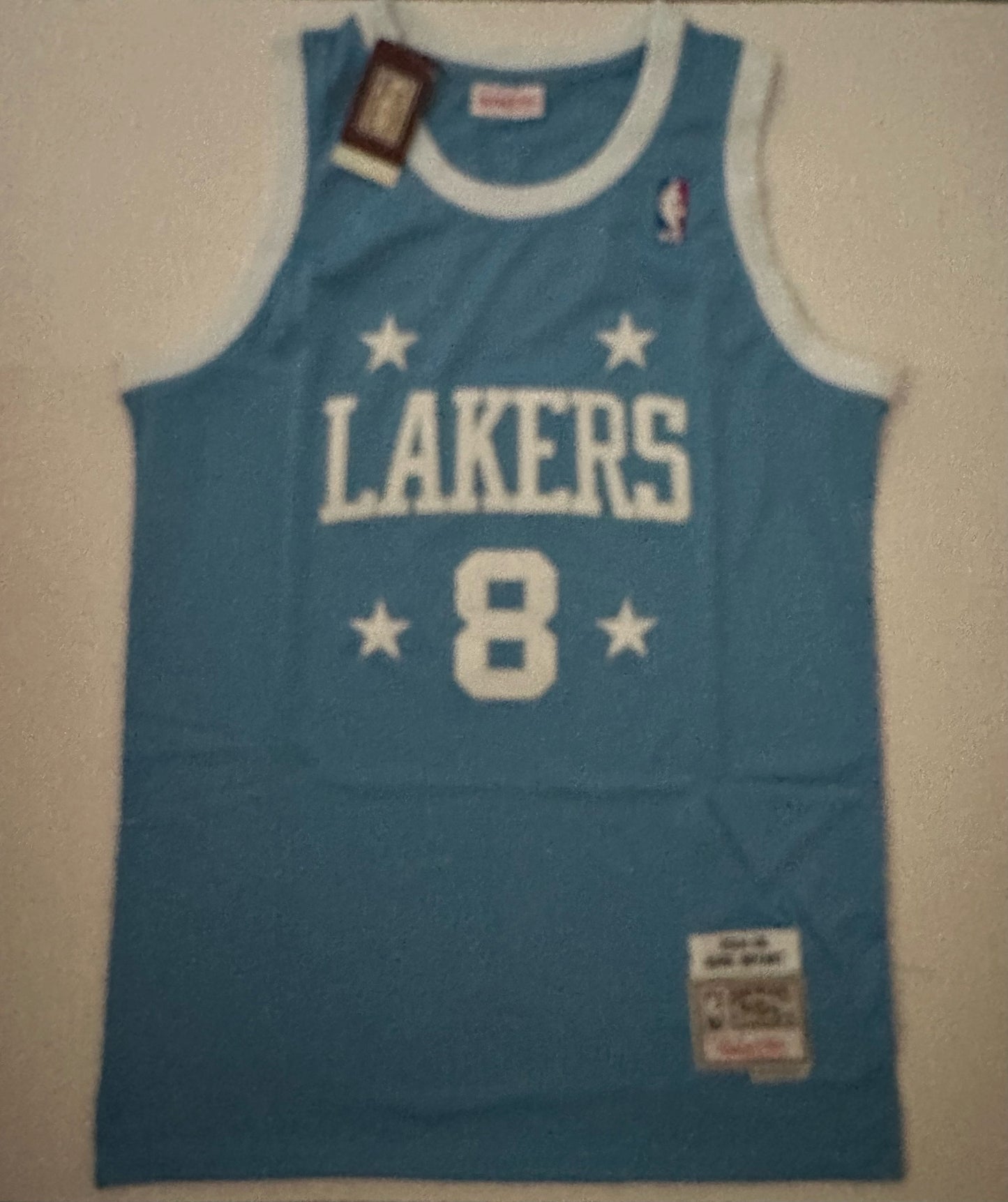 Los Angeles LA Lakers NBA Hardwood Classics Basketball Vest Large Bryant 8 Blue