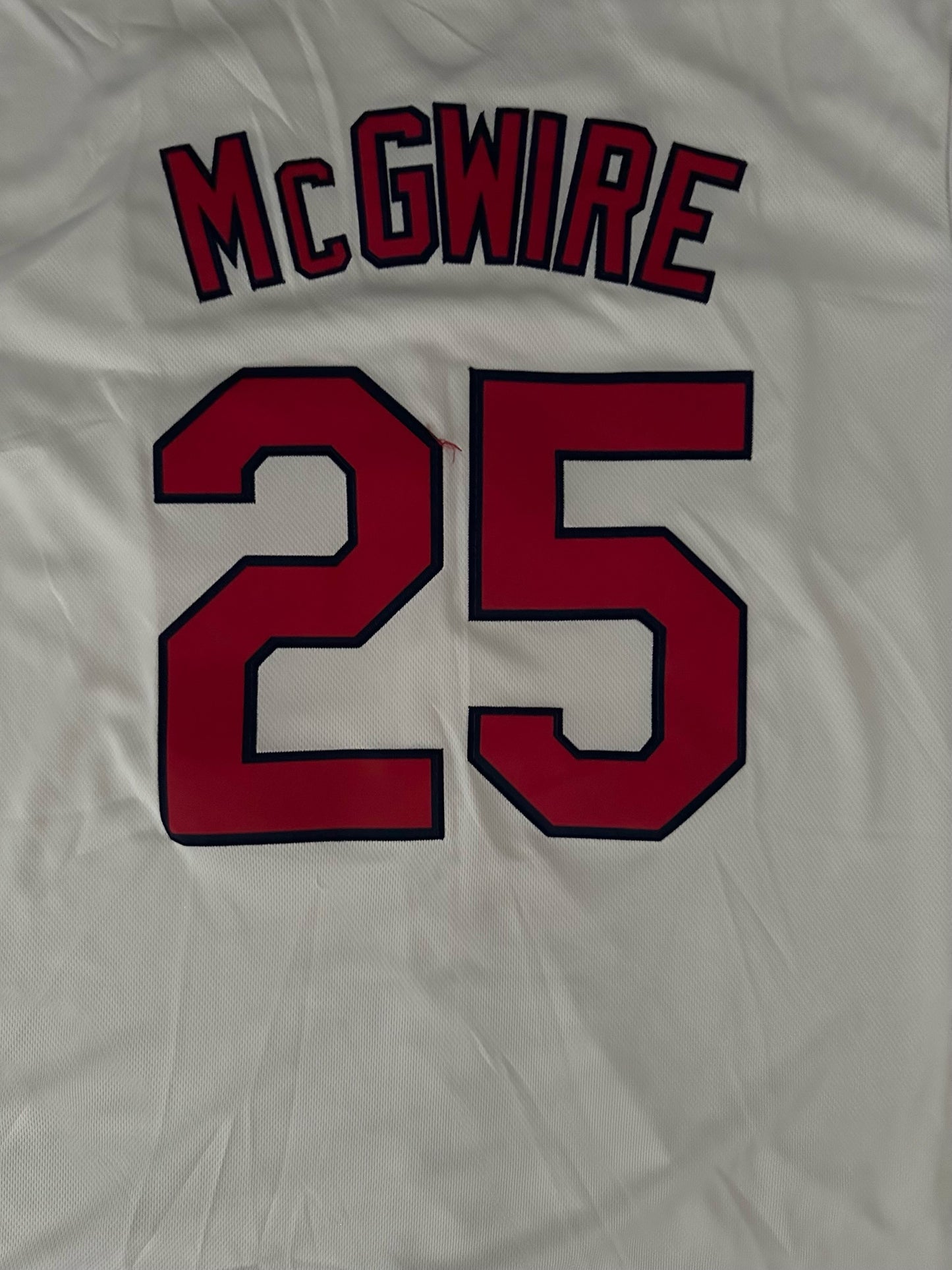 St Louis Cardinals MLB Baseball Shirt Large McGwire 25 White