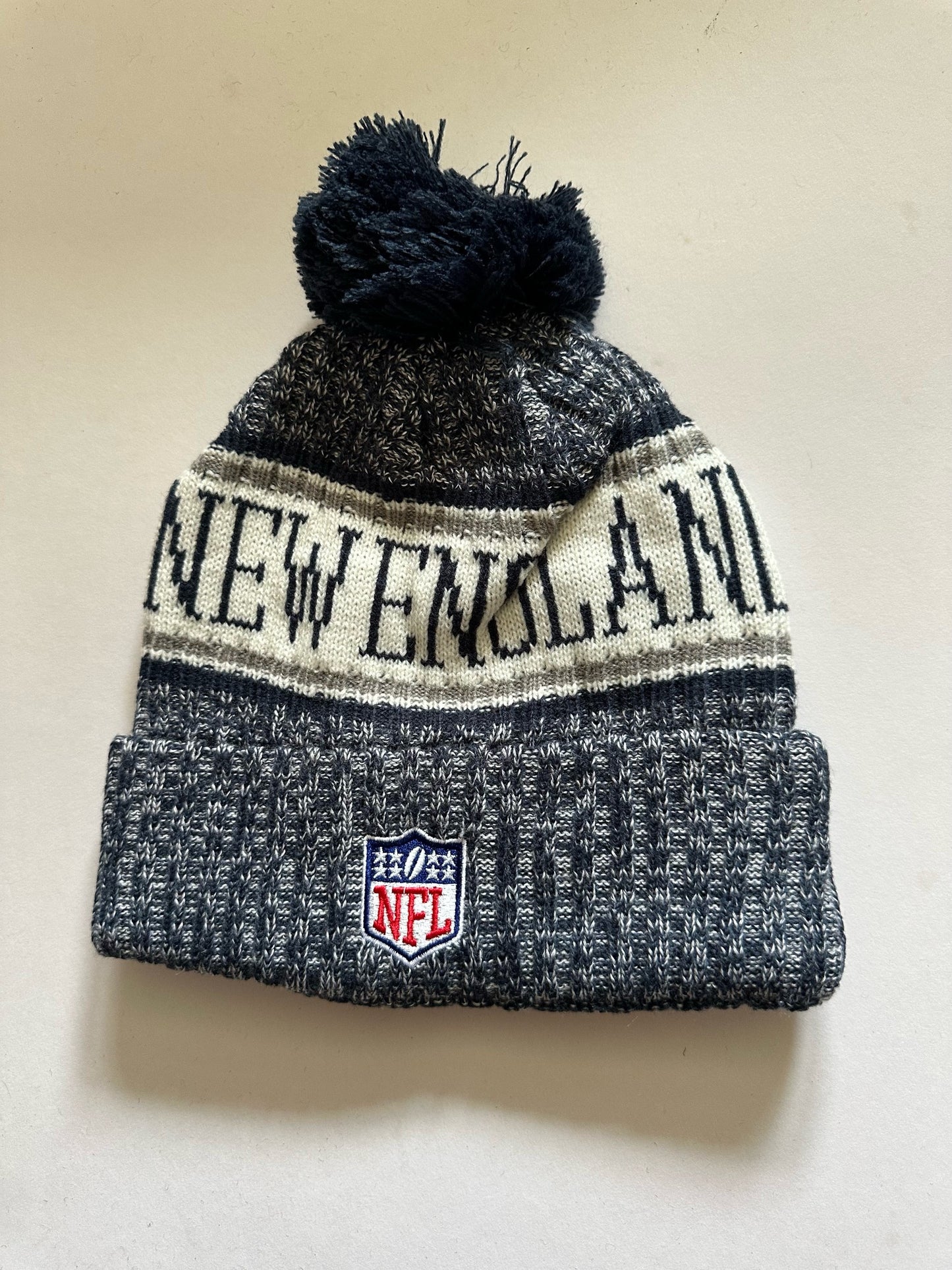 New England Patriots NFL Bobble Beanie Multi Colour With Tags on