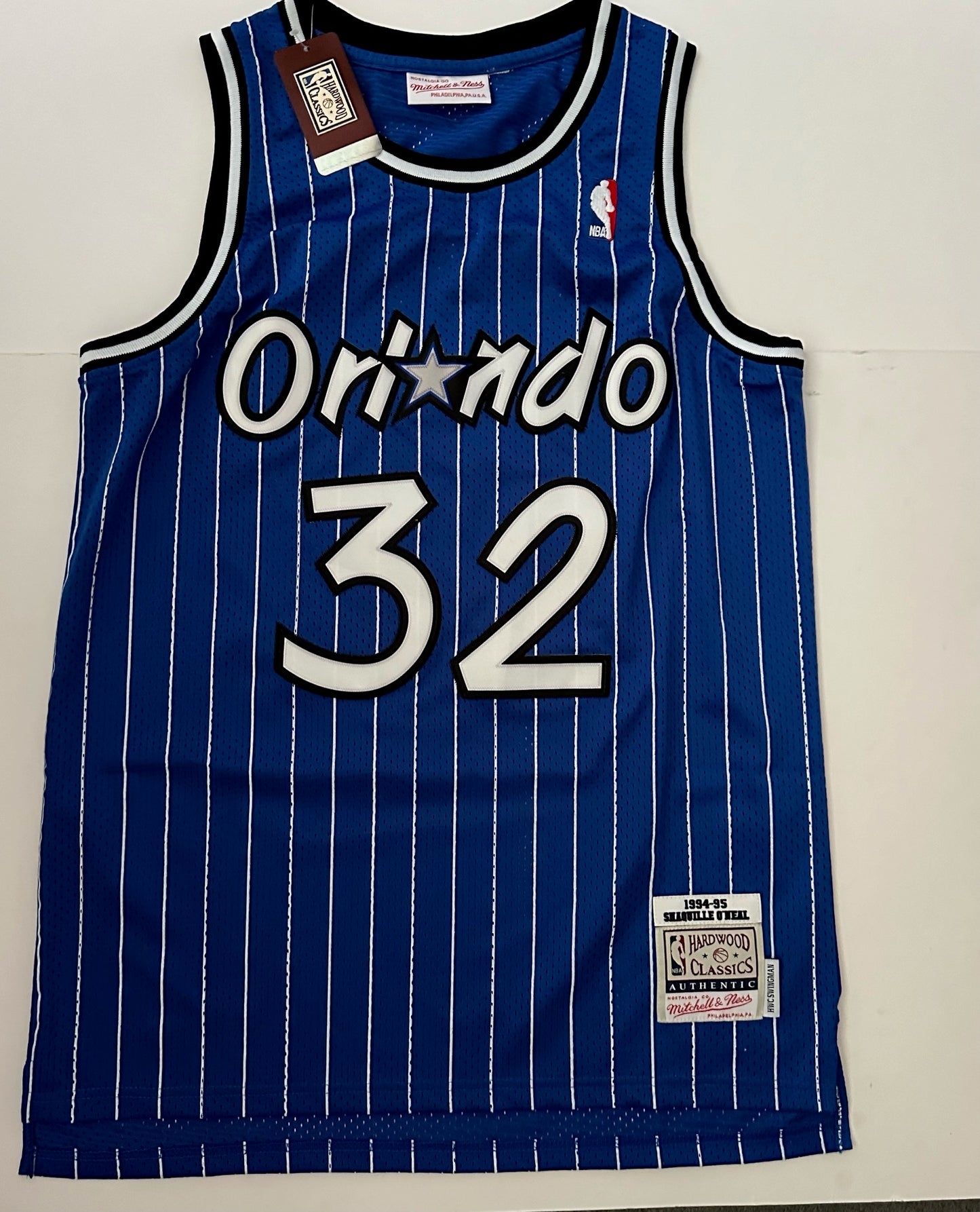Orlando Magic NBA Hardwood Classics Basketball Vest Large O'Neal 32 Blue