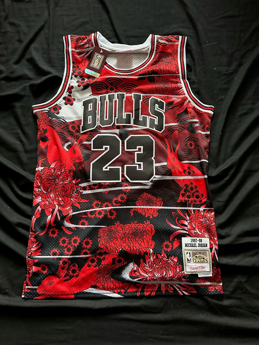 Retro Hardwood Classics Chicago Bulls Jordan Basketball Vest Large