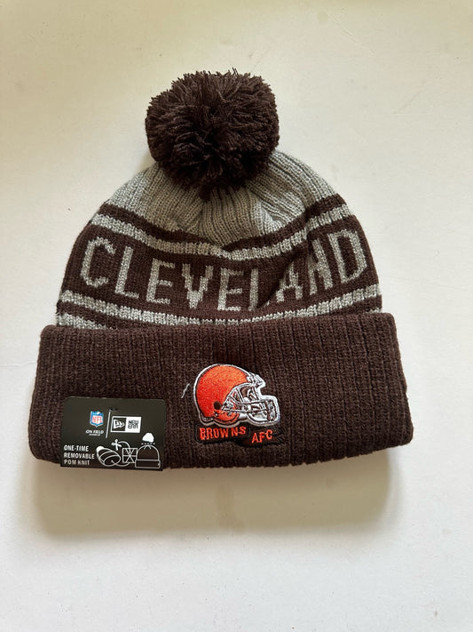 Cleveland Browns NFL Bobble Beanie Multi Colour With Tags on
