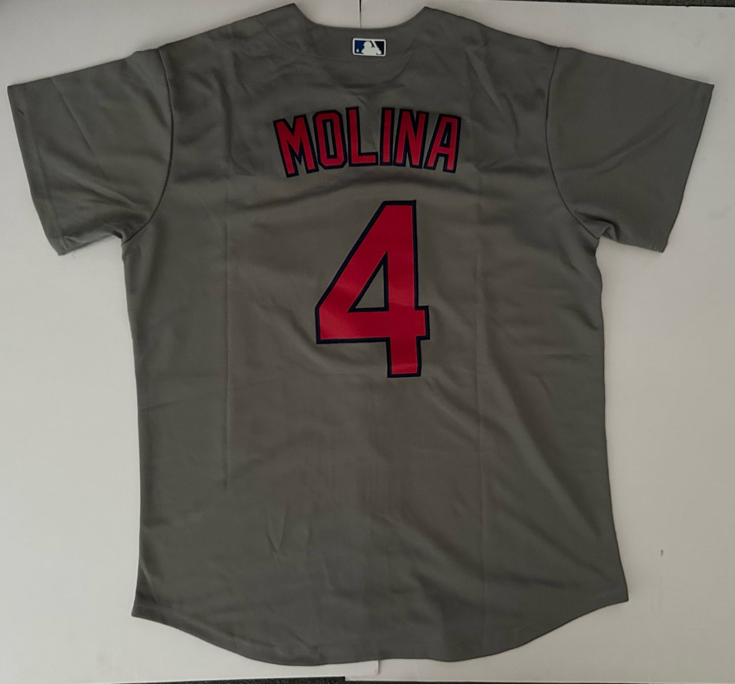 St Louis Cardinals MLB Baseball Shirt Large Molina 4 Grey