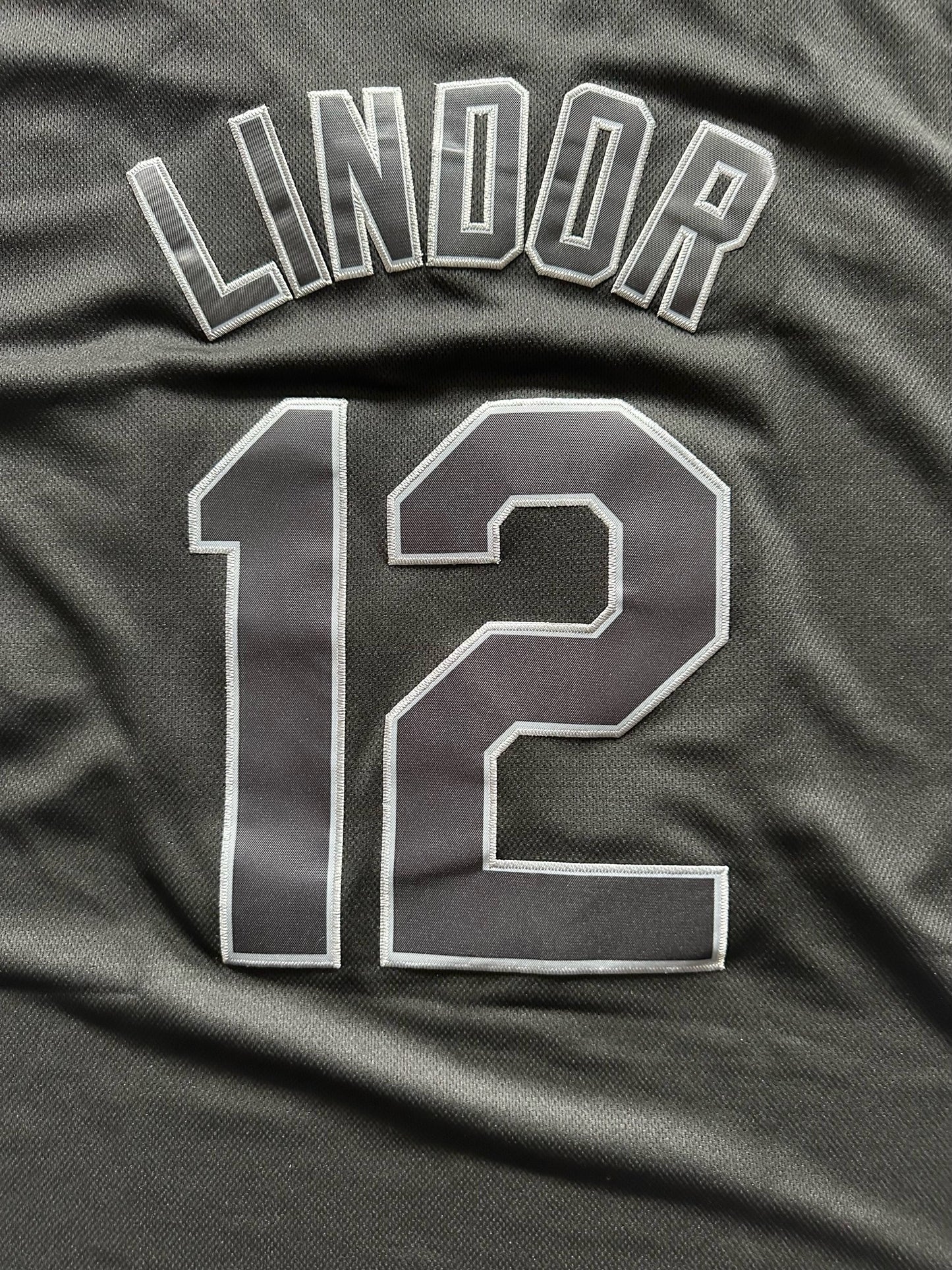 New York Mets MLB Baseball Shirt Large Lindor 12 Black