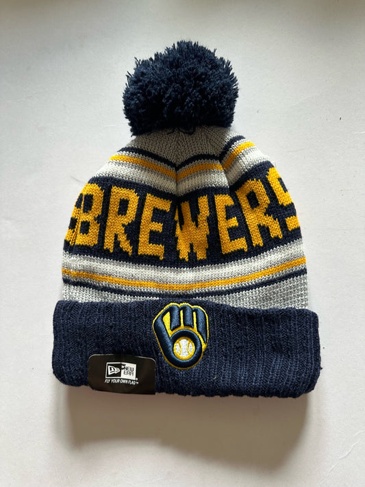 Milwaukee Brewers MLB Bobble Beanie Multi Colour With Tags on
