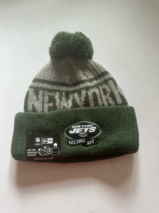 New York Jets NFL Bobble Beanie Multi Colour With Tags on