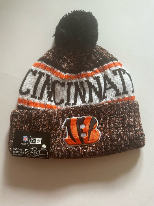 Cincinnati Bengals NFL Bobble Beanie Multi Colour With Tags on
