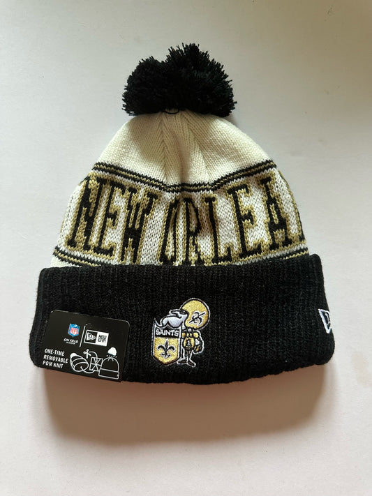 New Orleans Saints NFL Bobble Beanie Multi Colour With Tags on