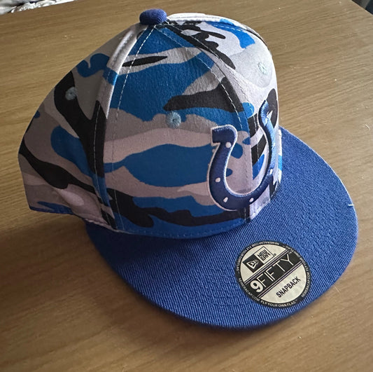 Indianapolis Colts NFL SnapBack Camo Baseball Cap Multicolour New With Sticker