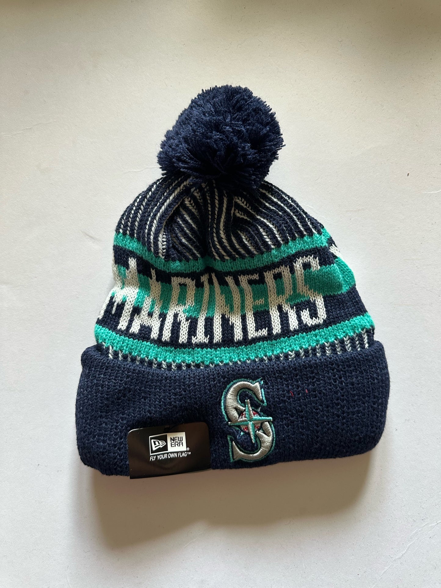 Seattle Mariners MLB Bobble Beanie Multi Colour With Tags on