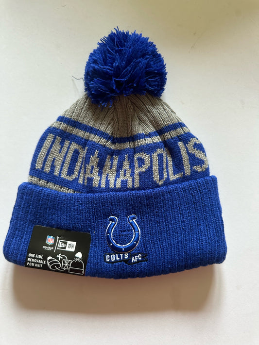 Indianapolis Colts NFL Bobble Beanie Multi Colour With Tags on
