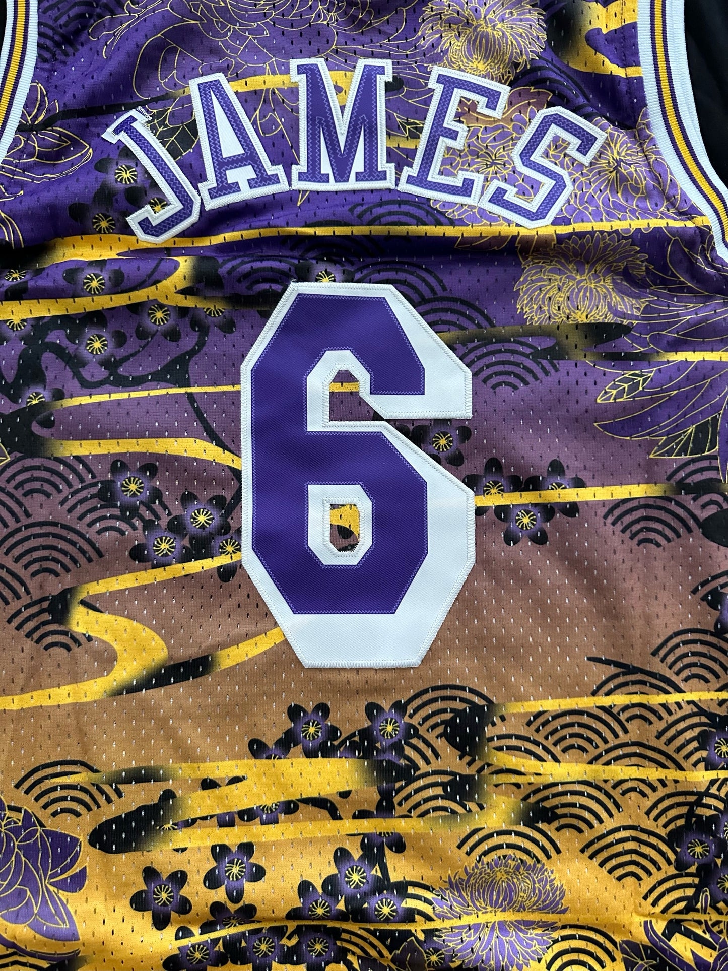 Retro Hardwood Classics Los Angeles Lakers James Basketball Vest Large