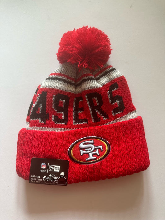 San Francisco 49ers NFL Bobble Beanie Multi Colour With Tags on