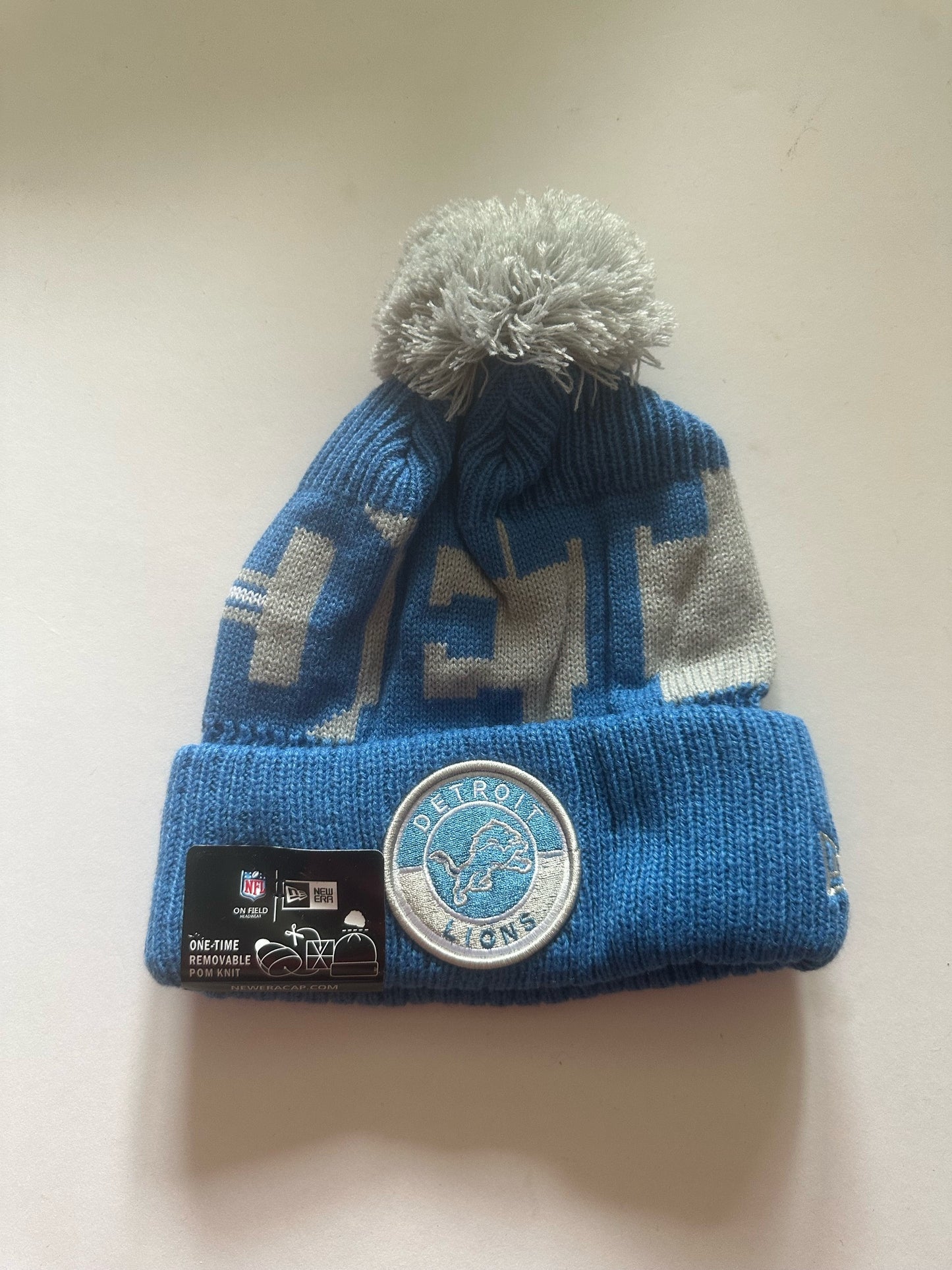 Detroit Lions NFL Bobble Beanie Multi Colour With Tags on