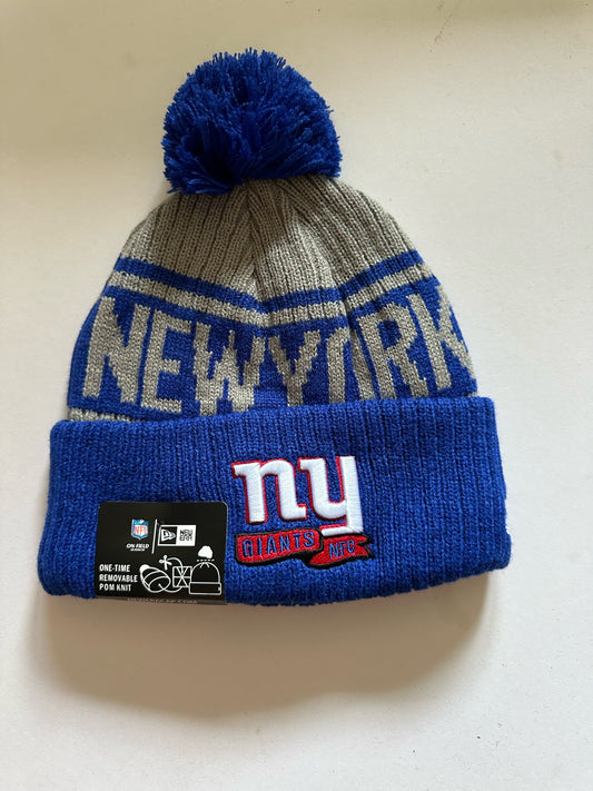 New York Giants NFL Bobble Beanie Multi Colour With Tags on