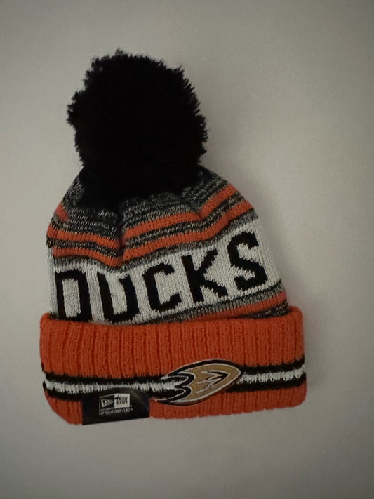 Anaheim Ducks NHL Bobble Beanie Multi Colour With Tags on