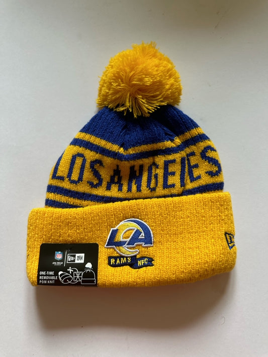Los Angeles LA Rams NFL Bobble Beanie Multi Colour With Tags on