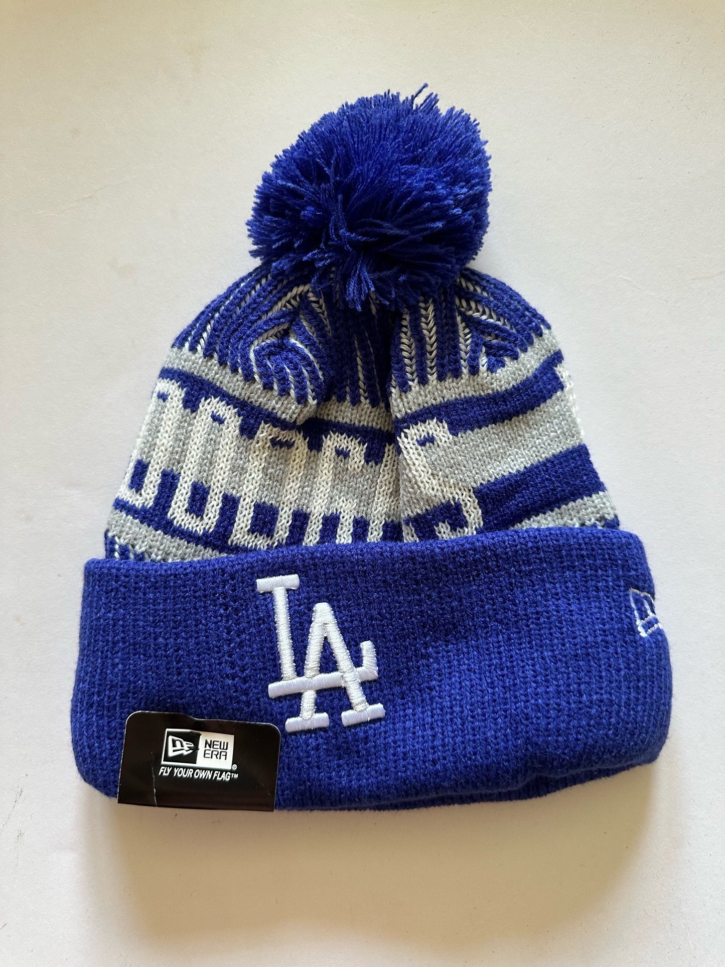 Los Angeles LA Dodgers MLB Bobble Beanie Multi Colour With Tags on