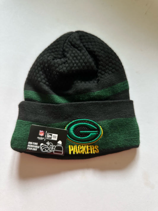 Green Bay Packers NFL Bobble Beanie Multi Colour With Tags on