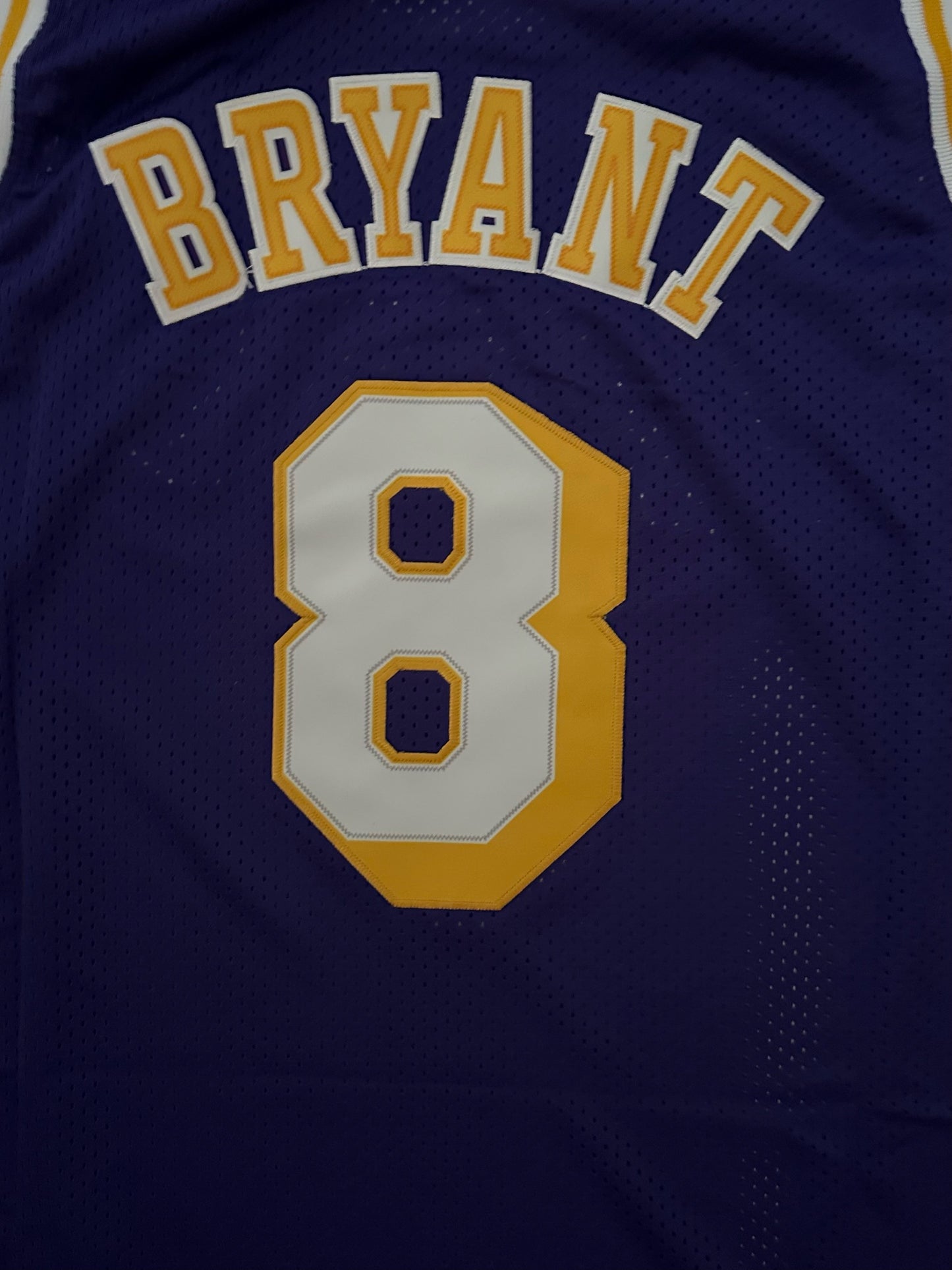 Los Angeles LA Lakers NBA Hardwood Classics Basketball Vest Large Bryant 8 Purple