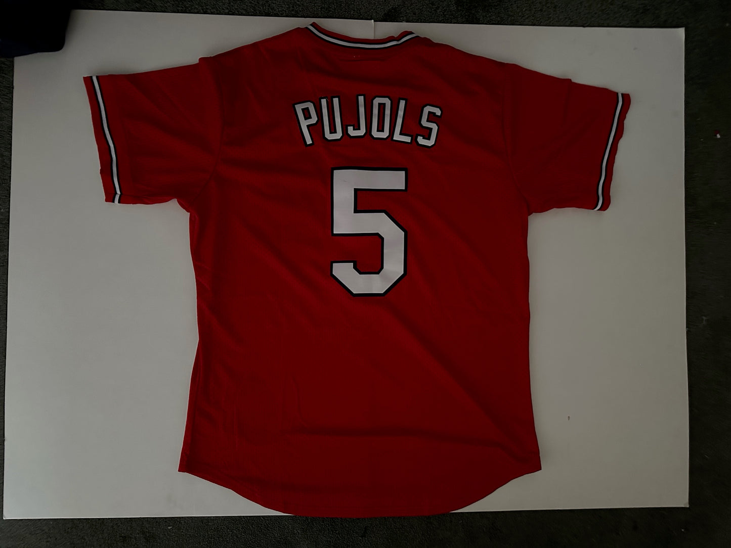 St Louis Cardinals MLB Baseball Shirt Large Pujols 5 Red