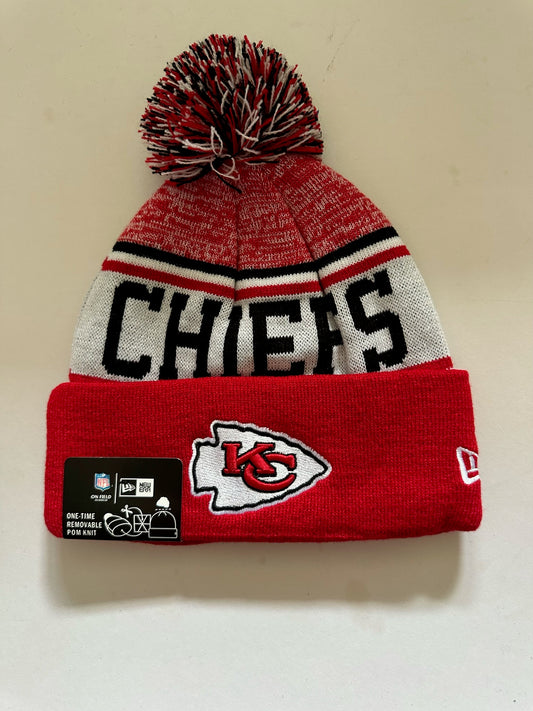 Kansas City Chiefs NFL Bobble Beanie Multi Colour With Tags on