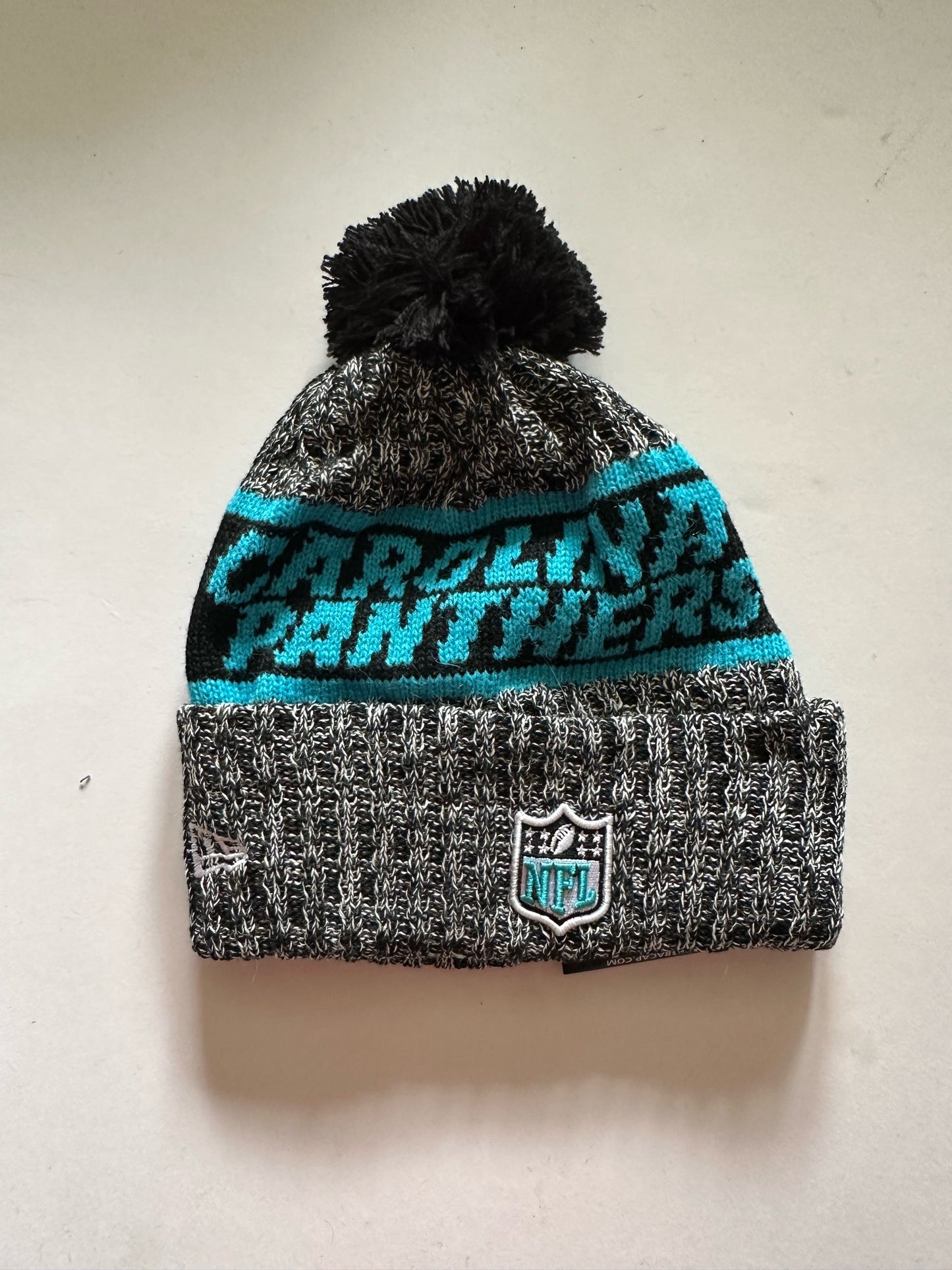 Carolina Panthers NFL Bobble Beanie Multi Colour With Tags on