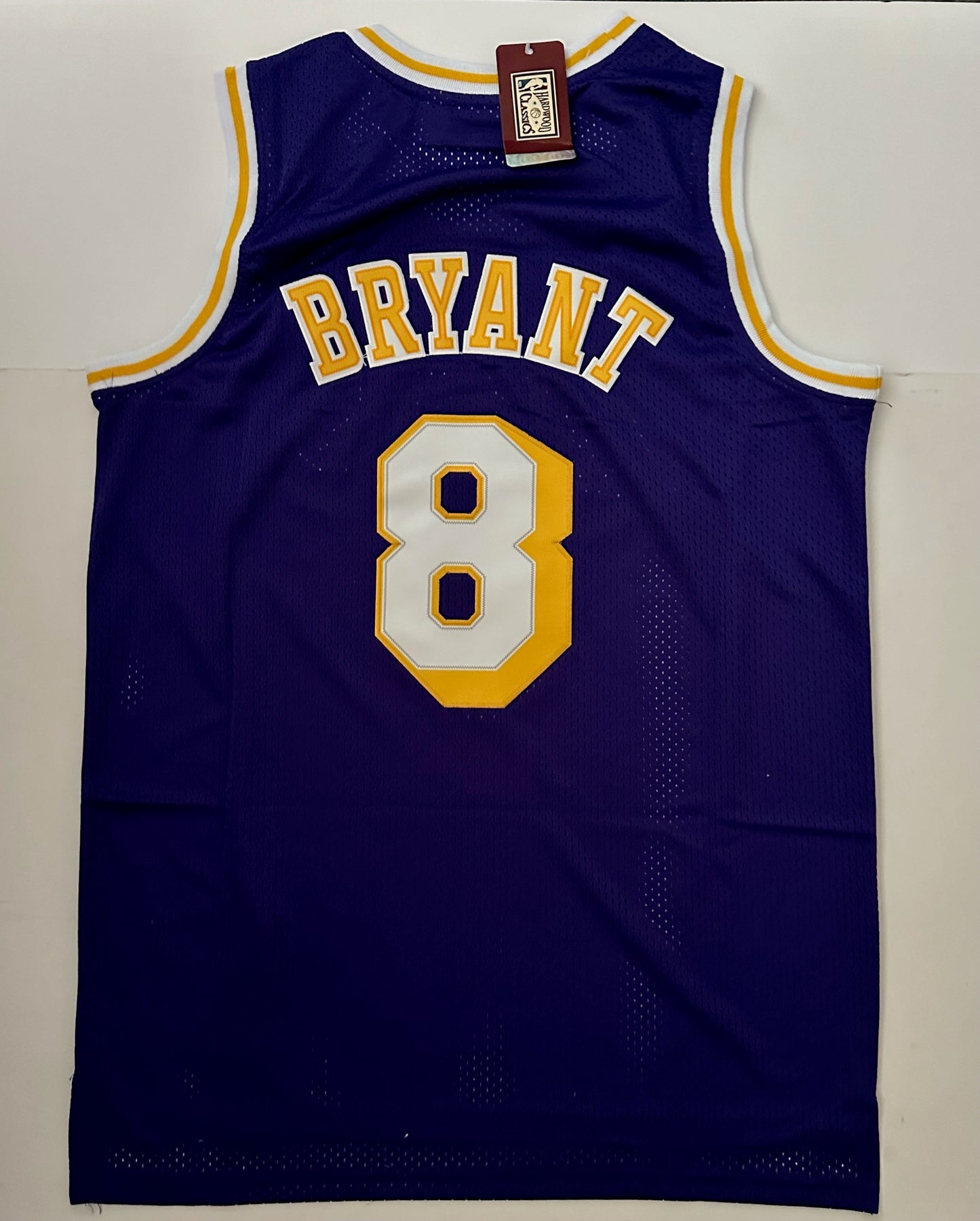 Los Angeles LA Lakers NBA Hardwood Classics Basketball Vest Large Bryant 8 Purple