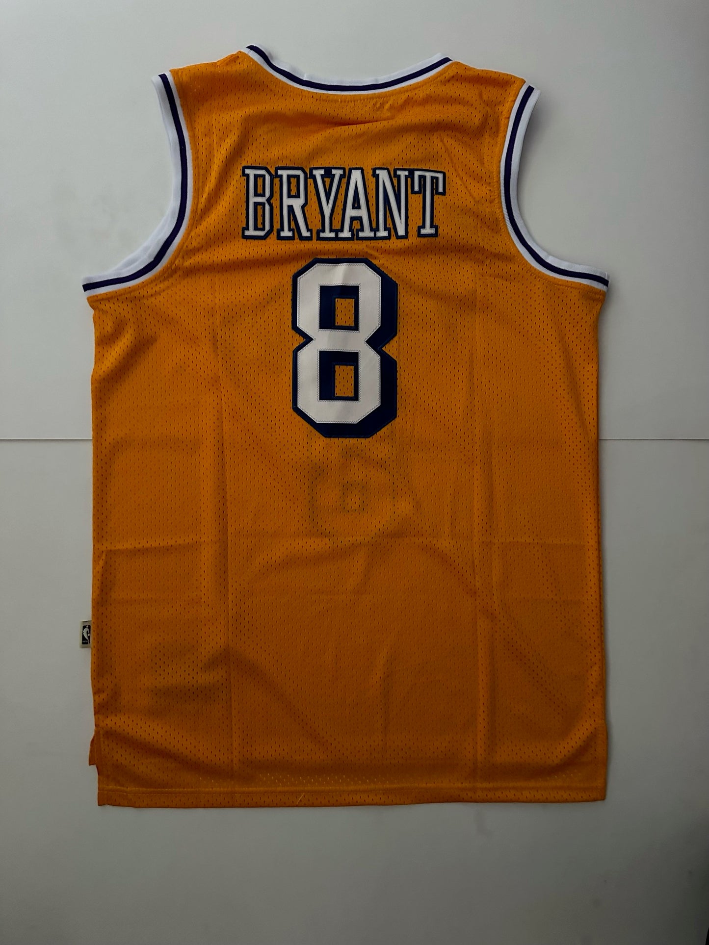 Los Angeles LA Lakers NBA Hardwood Classics Basketball Vest Large Bryant 8 Yellow