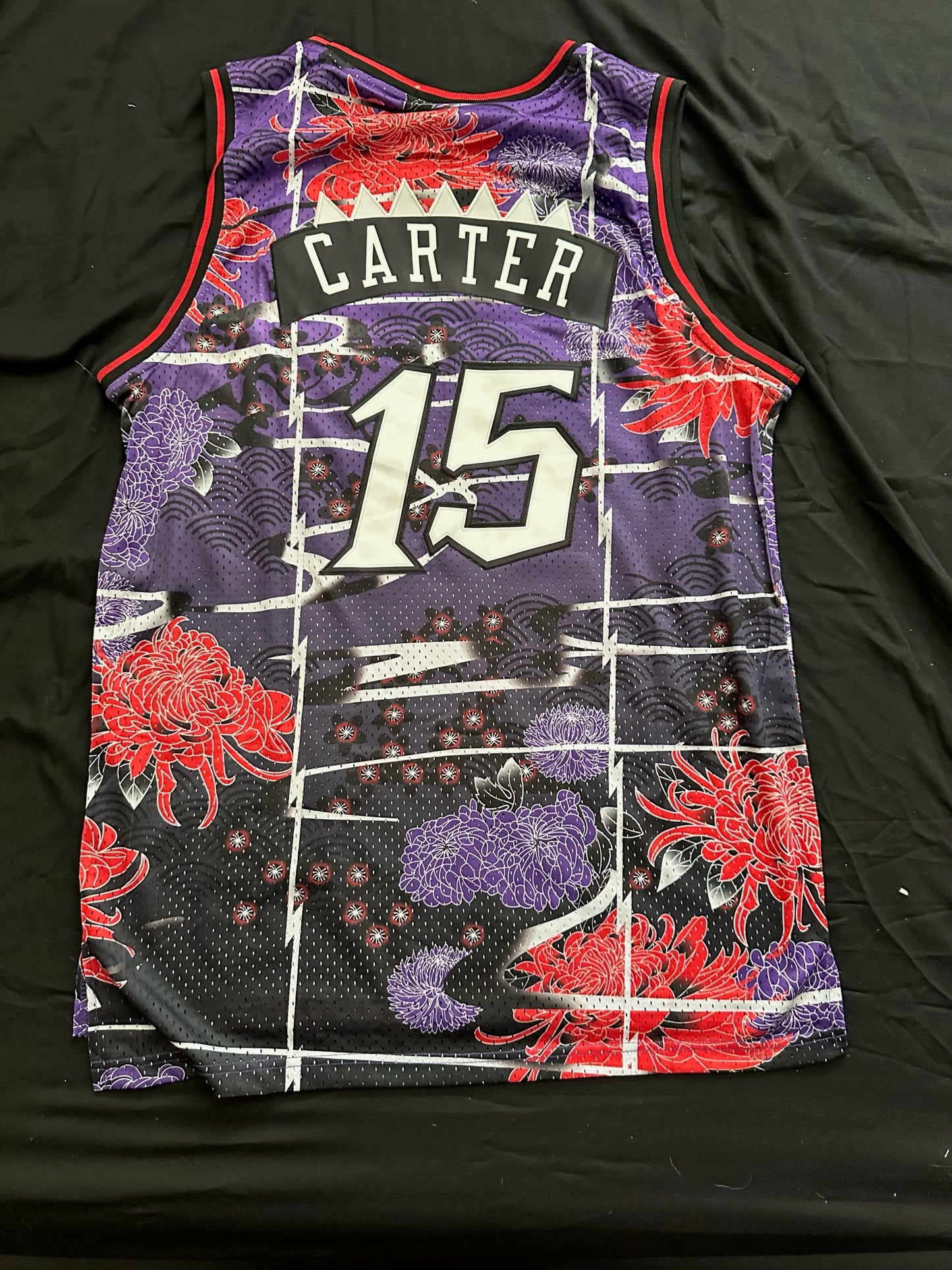 Retro Hardwood Classics Toronto Raptors Carter Basketball Vest Large