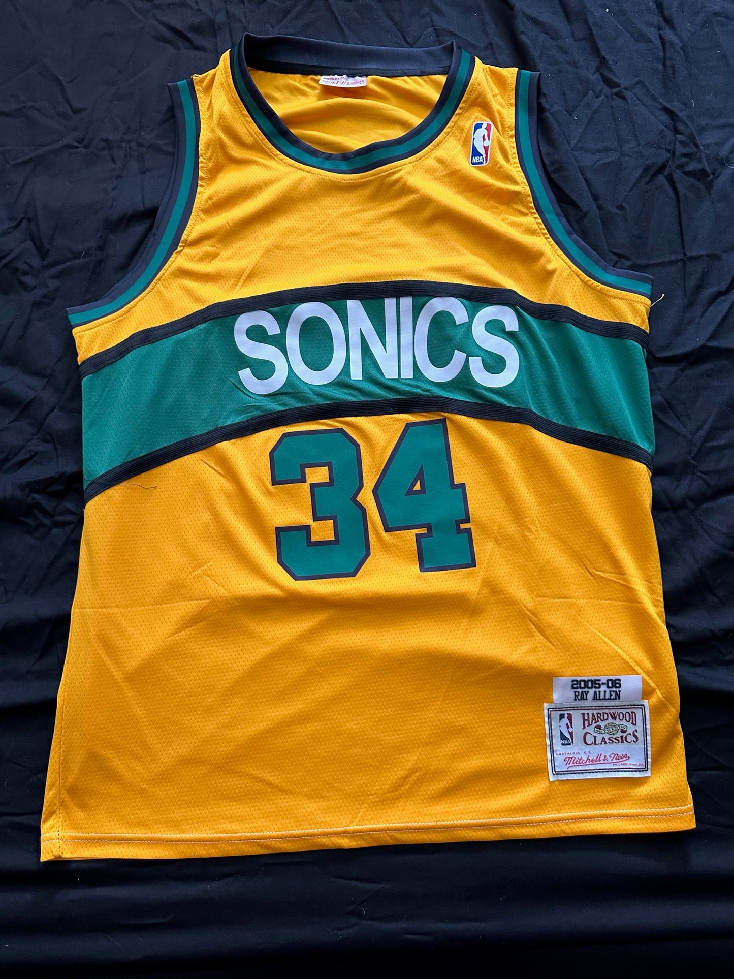 Retro Hardwood Classics Seattle Supersonics Durant Basketball Vest Large