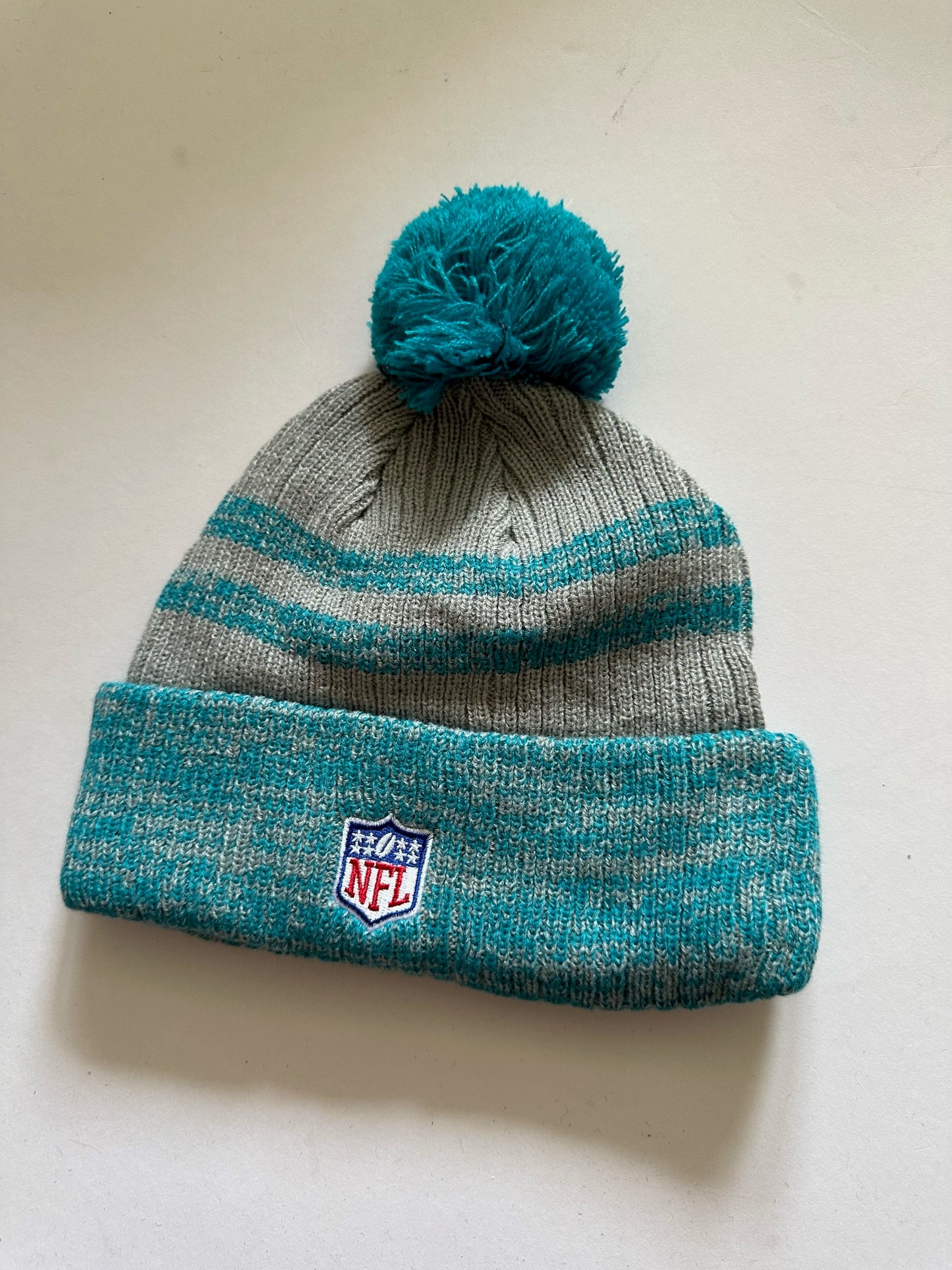 Miami Dolphins NFL Bobble Beanie Multi Colour With Tags on