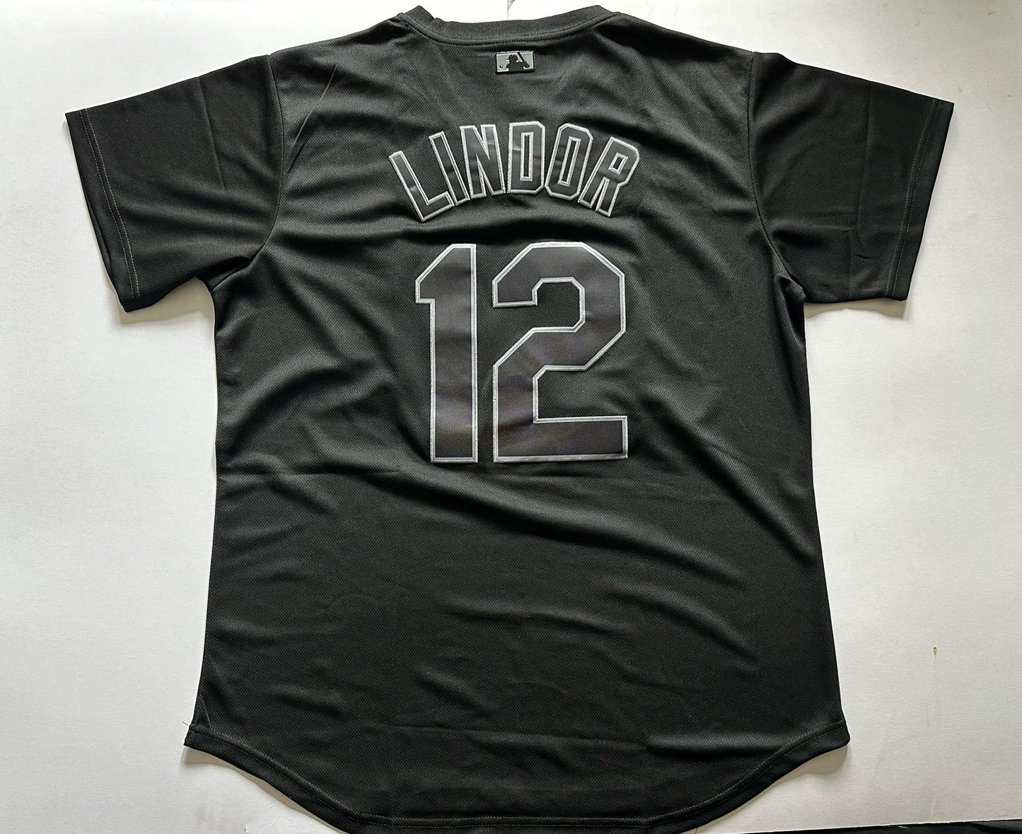 New York Mets MLB Baseball Shirt Large Lindor 12 Black