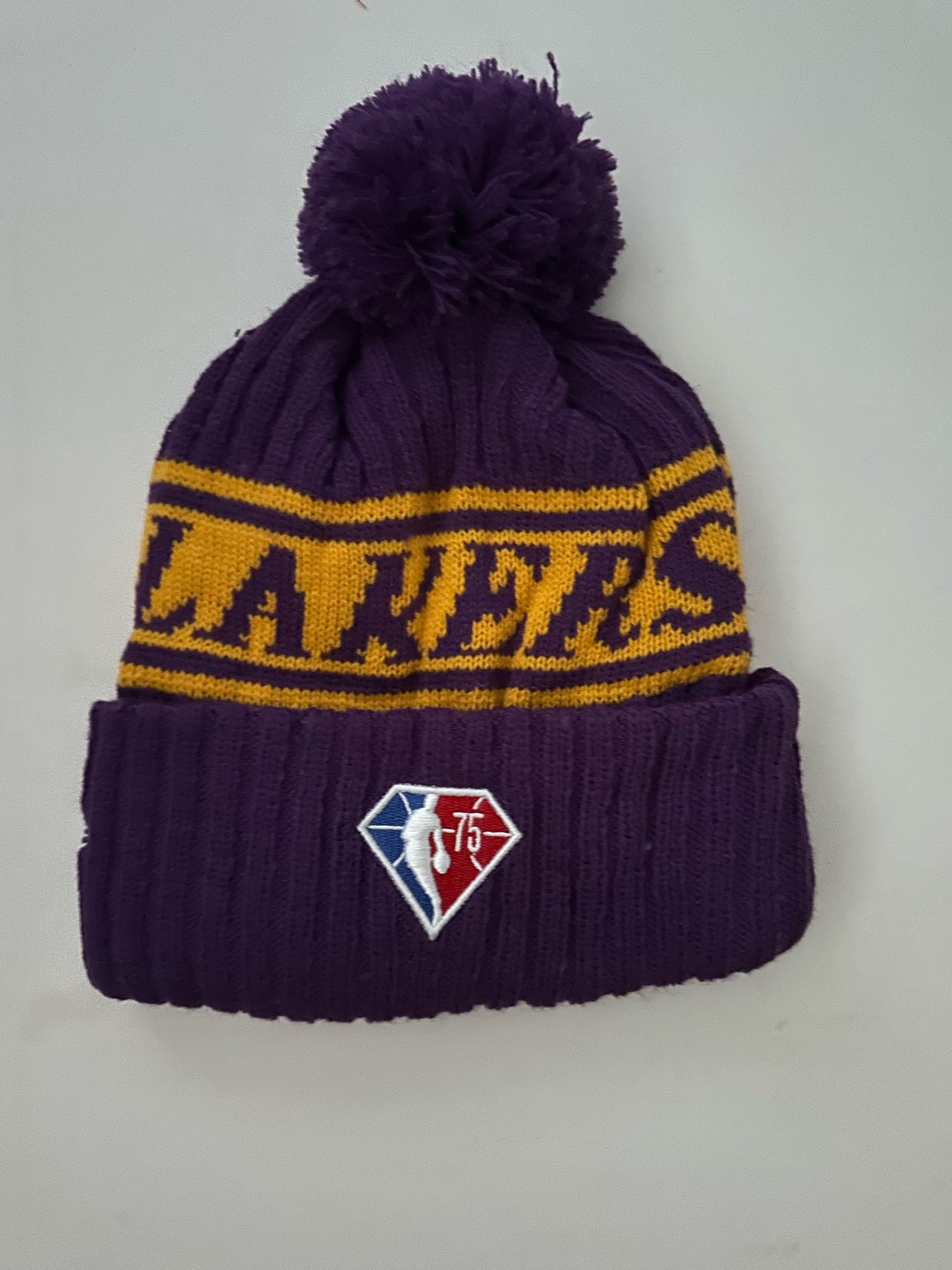 Los Angeles LA Lakers NBA Bobble Beanie Multi Colour With Tags on
