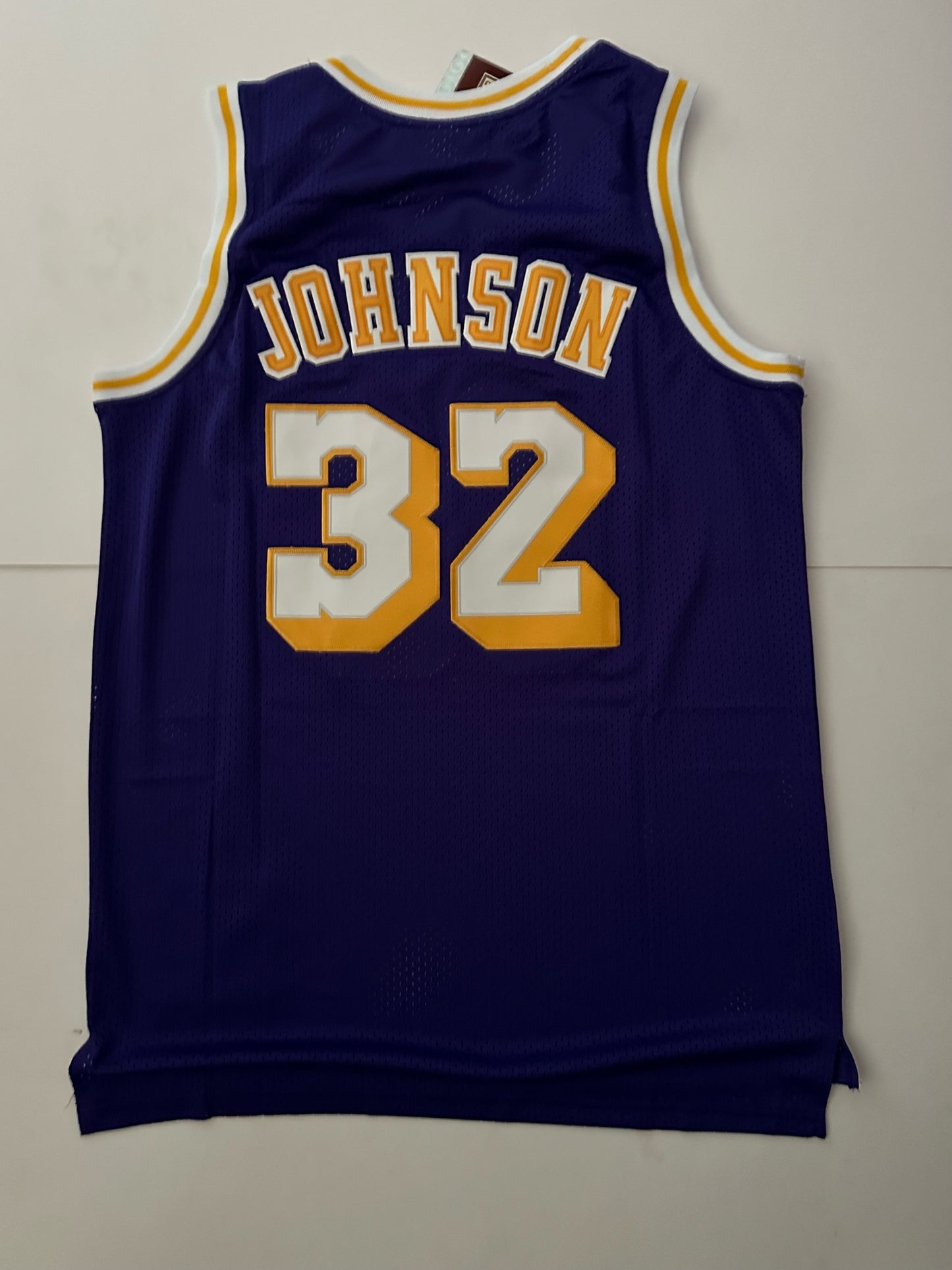 Los Angeles LA Lakers NBA Hardwood Classics Johnson Basketball Vest Large 32 Purple