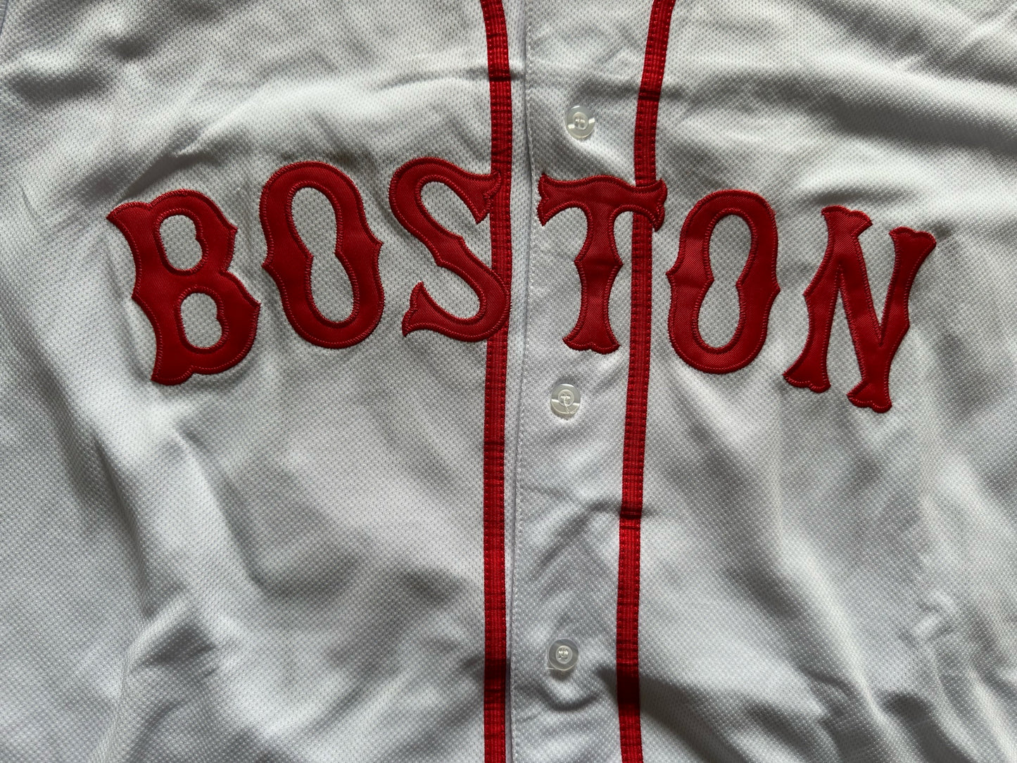 Boston Red Sox MLB Baseball Shirt Large Ortiz 34 White