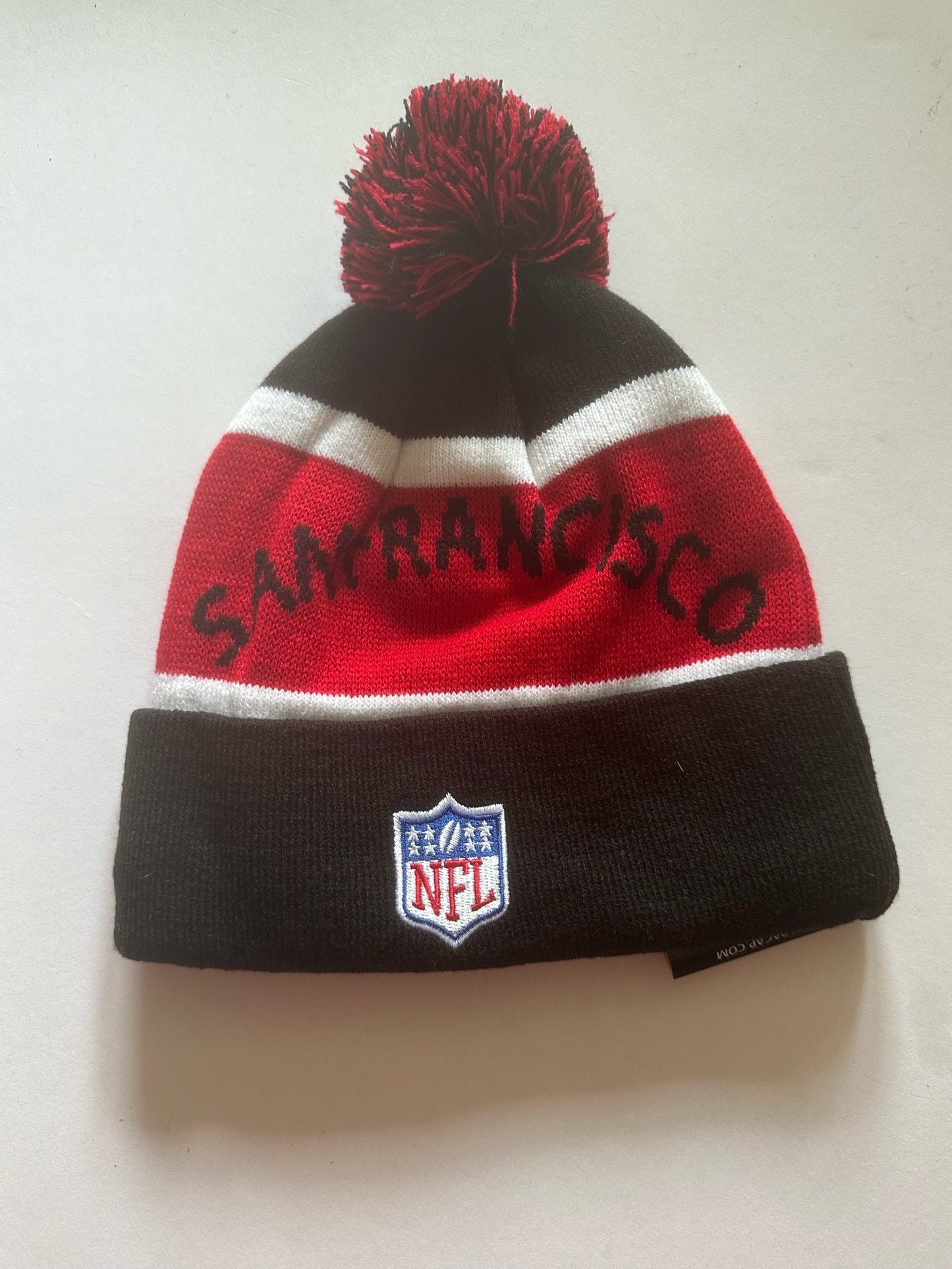 San Francisco 49ers NFL Bobble Beanie Multi Colour With Tags on