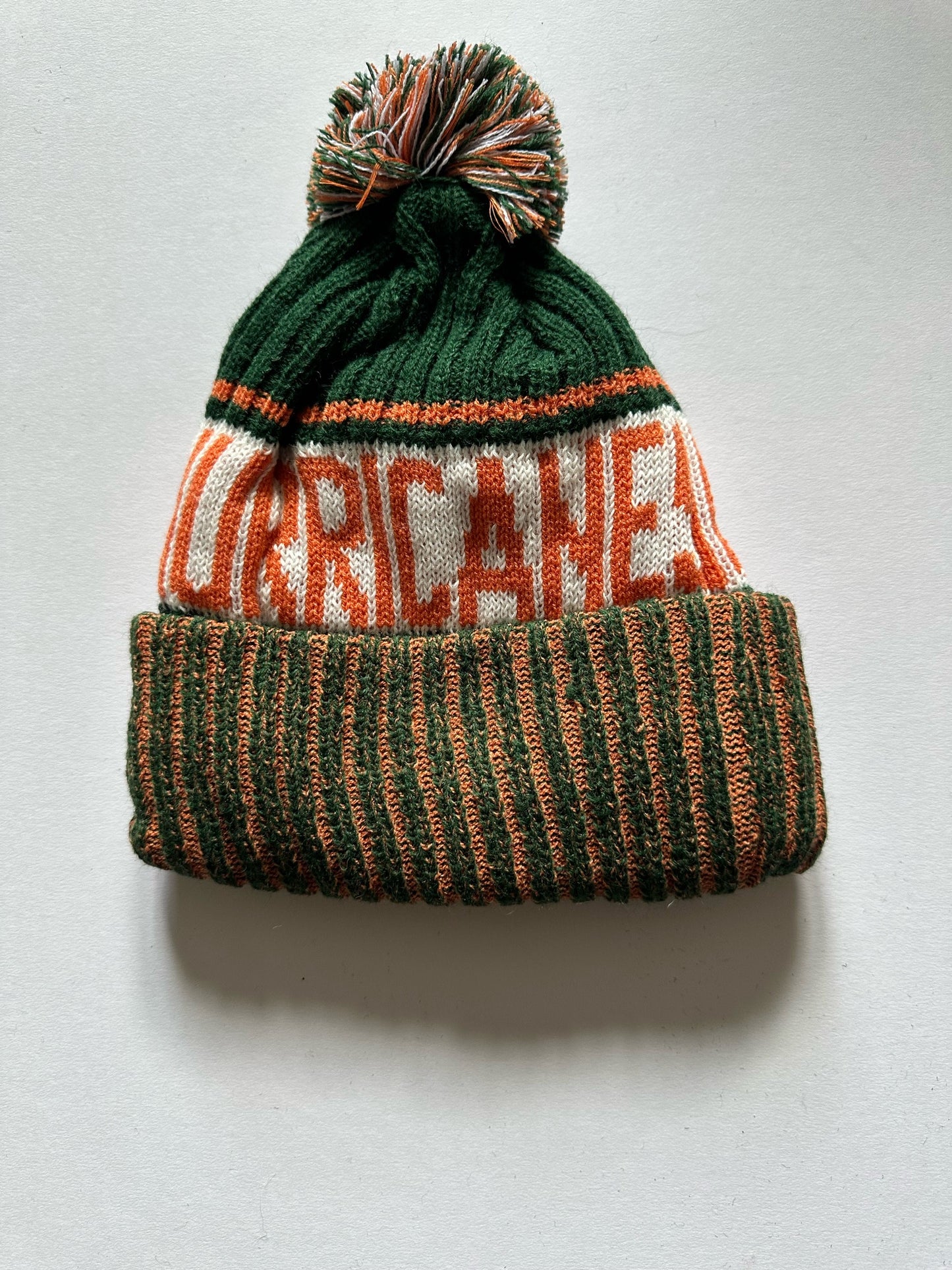Miami The U Hurricanes NCAA Bobble Beanie Multi Colour Tags on