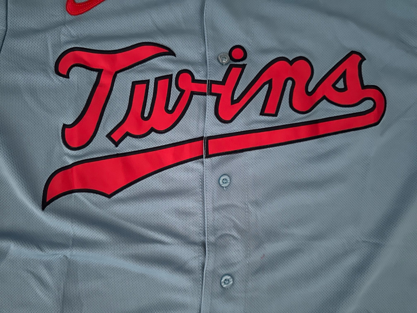 Minnesota Twins MLB Baseball Shirt Large Mauer 7 Blue