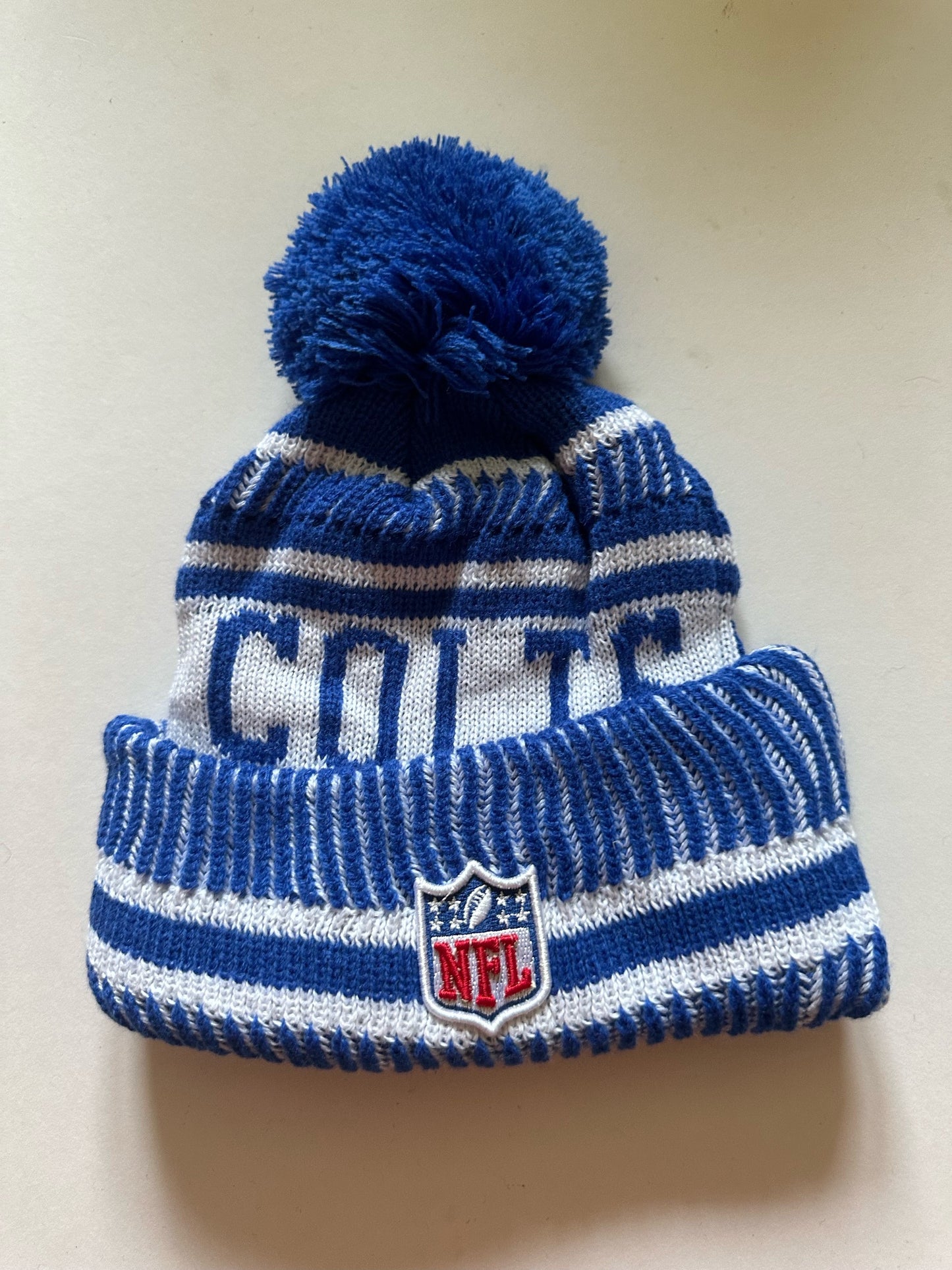 Indianapolis Colts NFL Bobble Beanie Multi Colour With Tags on